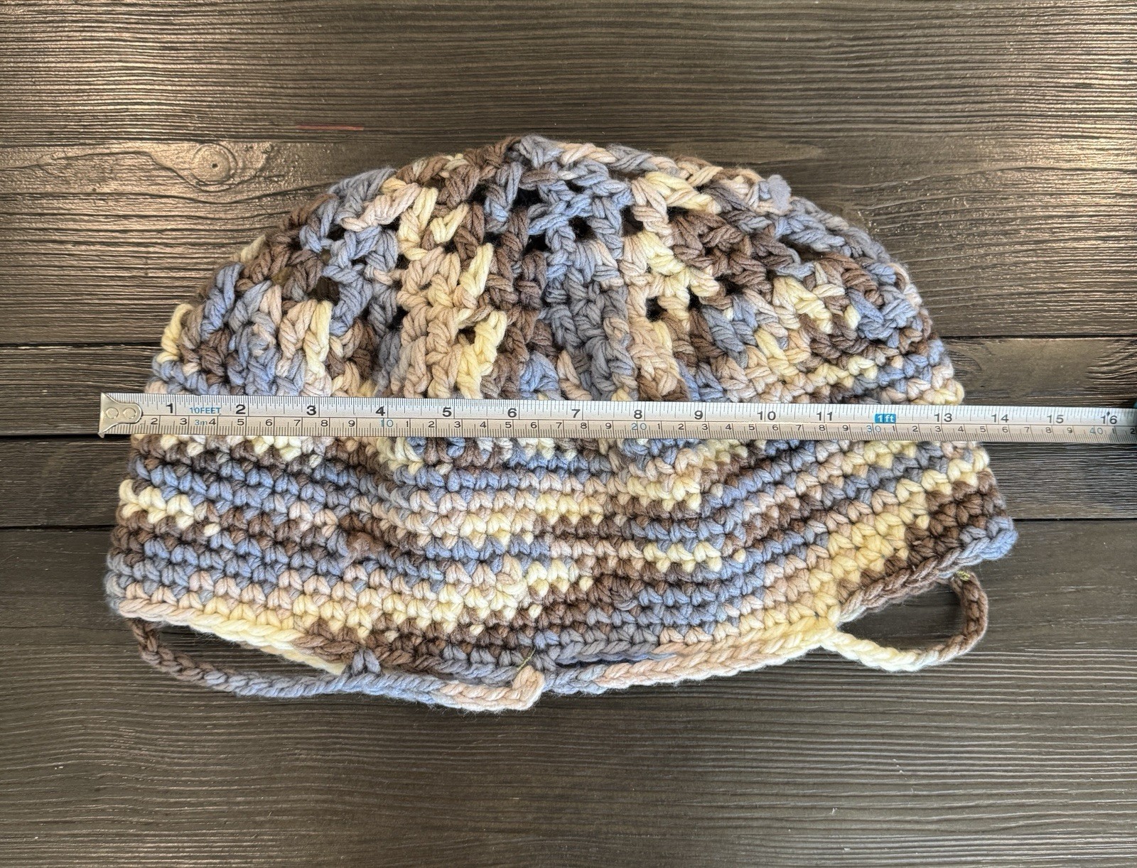 Hand-Crocheted Oversized Multi-Functional Boho Hat Mrket Tote Home Utility Cover