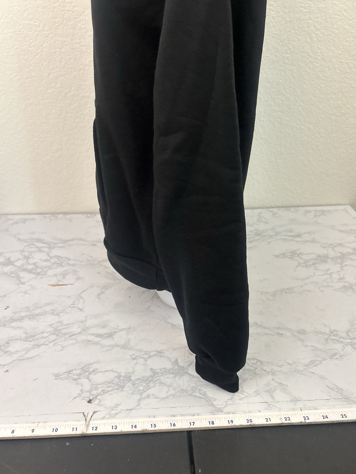 Shein Black Fleece Pullover Hoodie Kangaroo Pocket Drawstring Adult S Y2K