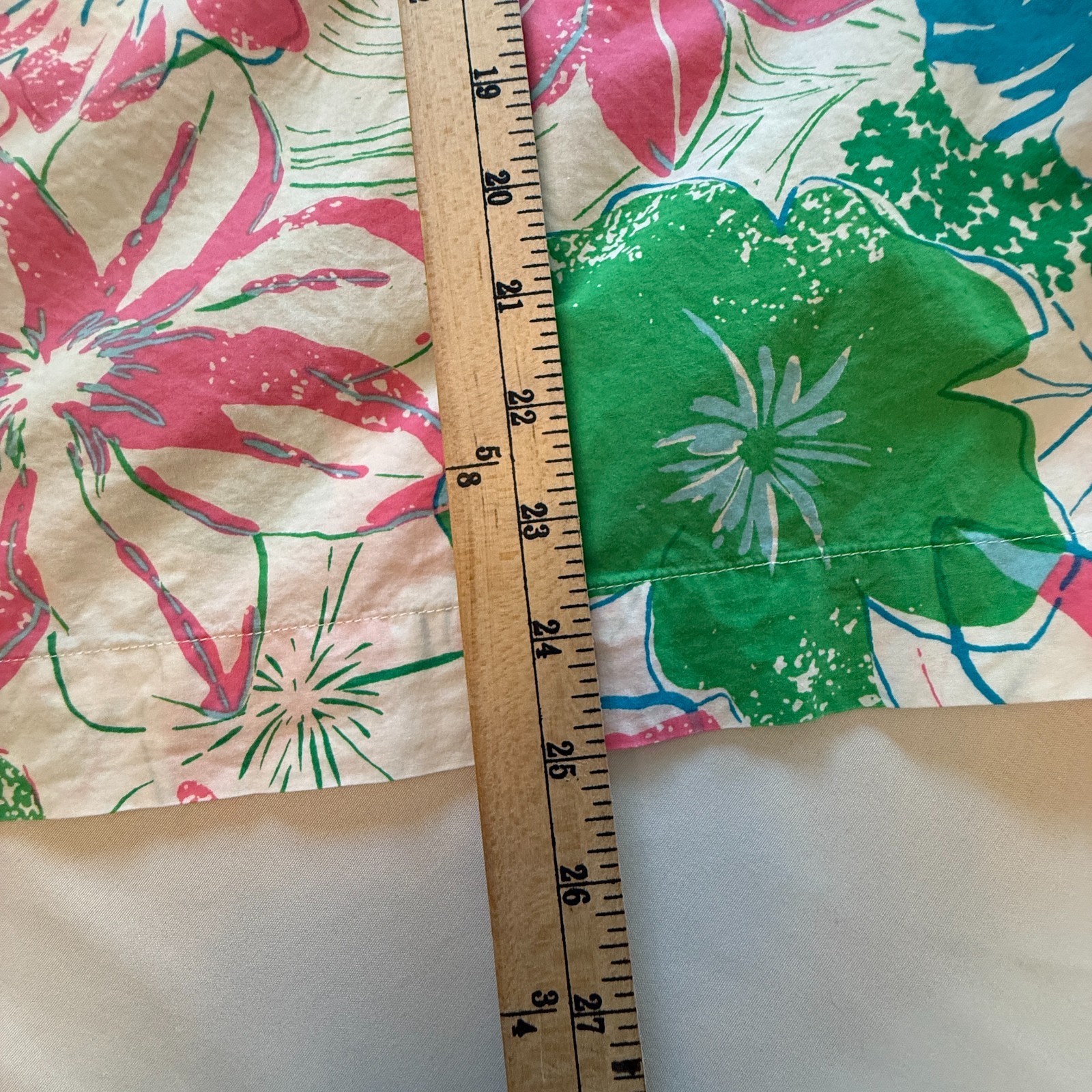 Talbots PETITES Bright Multicolor Blouse w/Lace 3/4″ Sleeves 1Xp Preown (A17-13)