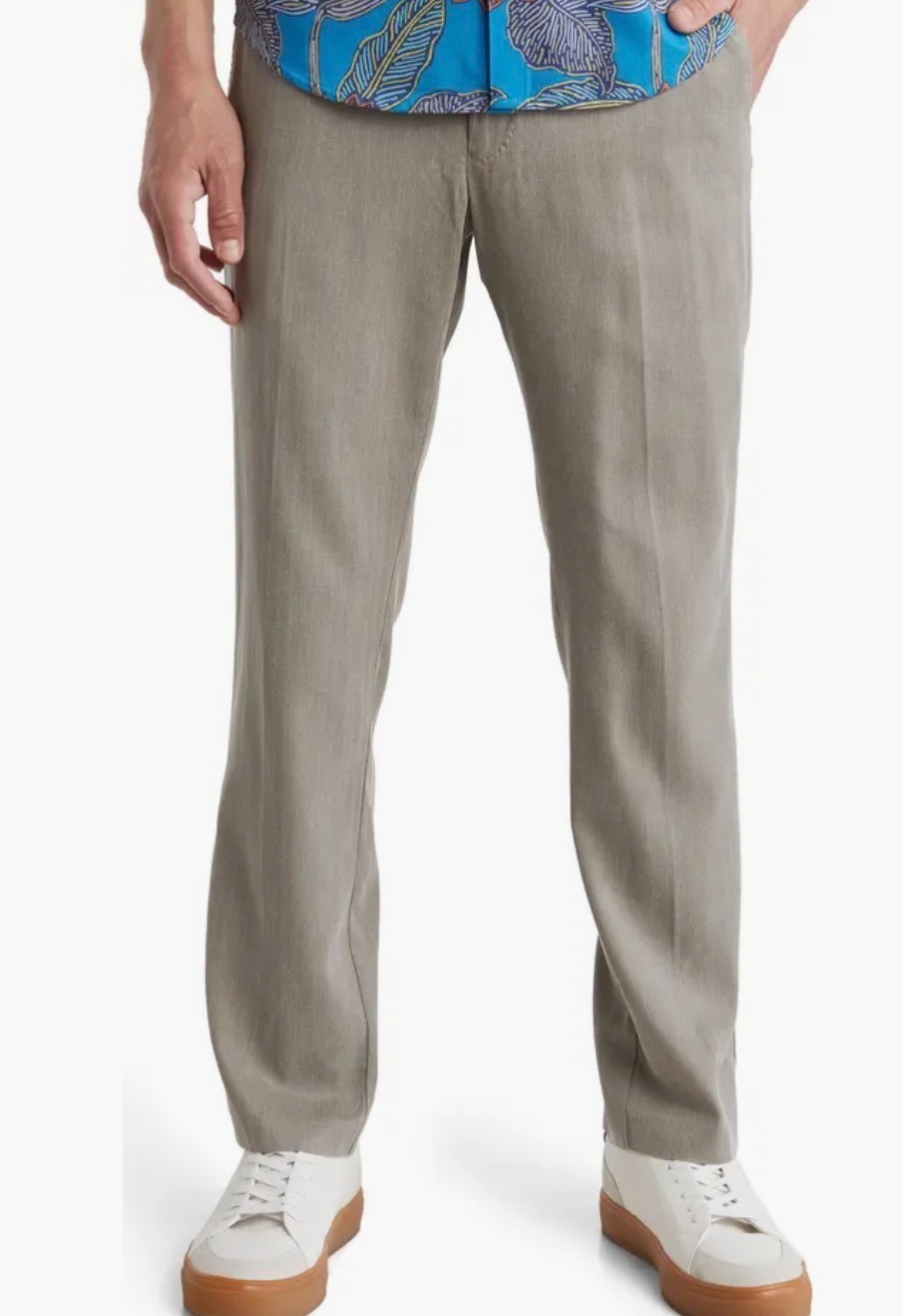 Tommy Bahama Men’s Ink  Grey Herringbone Silk Trousers Size XXL Great Condition