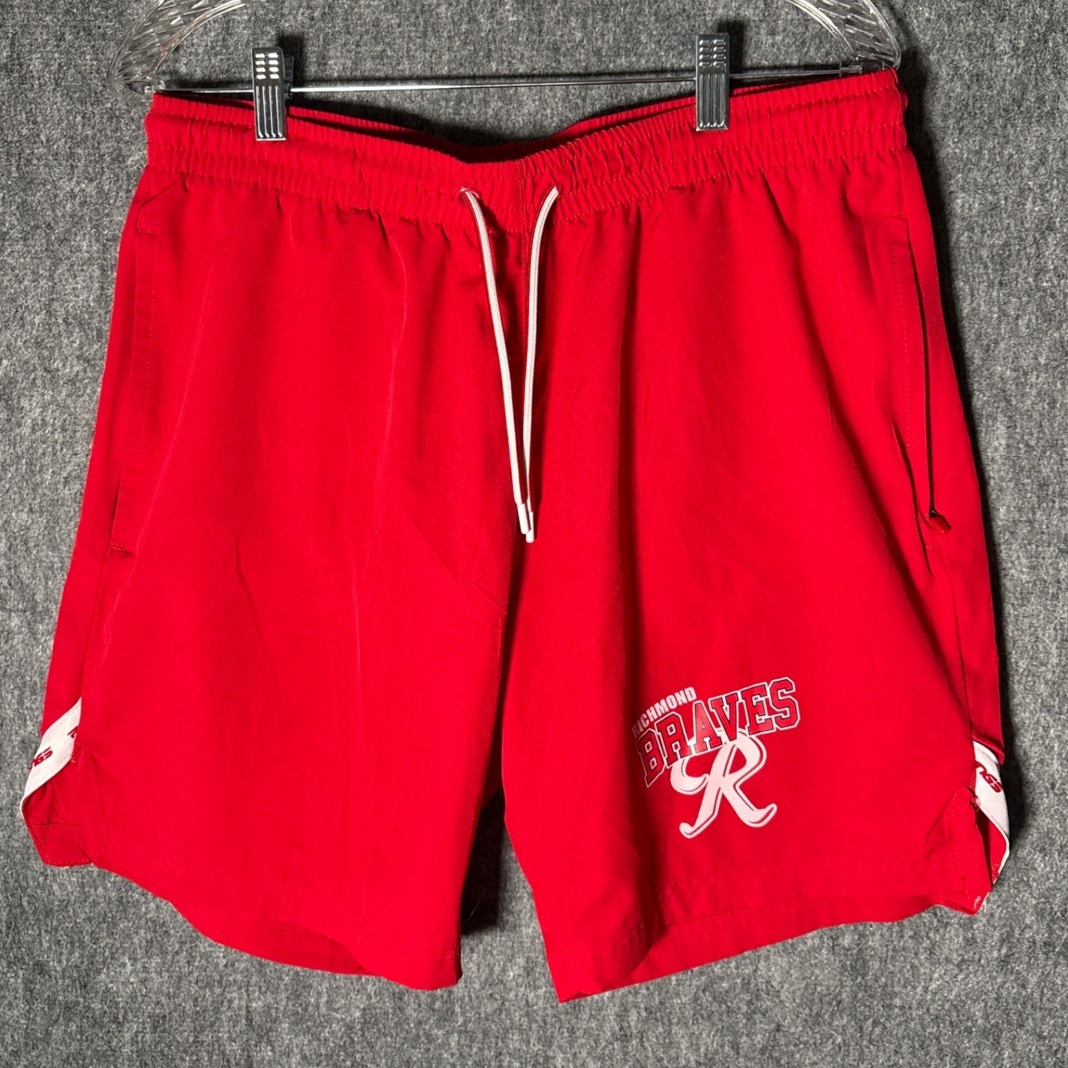 Rawlings Richmond Braves Mens Red Athletic Training Shorts Size L MLB Baseball