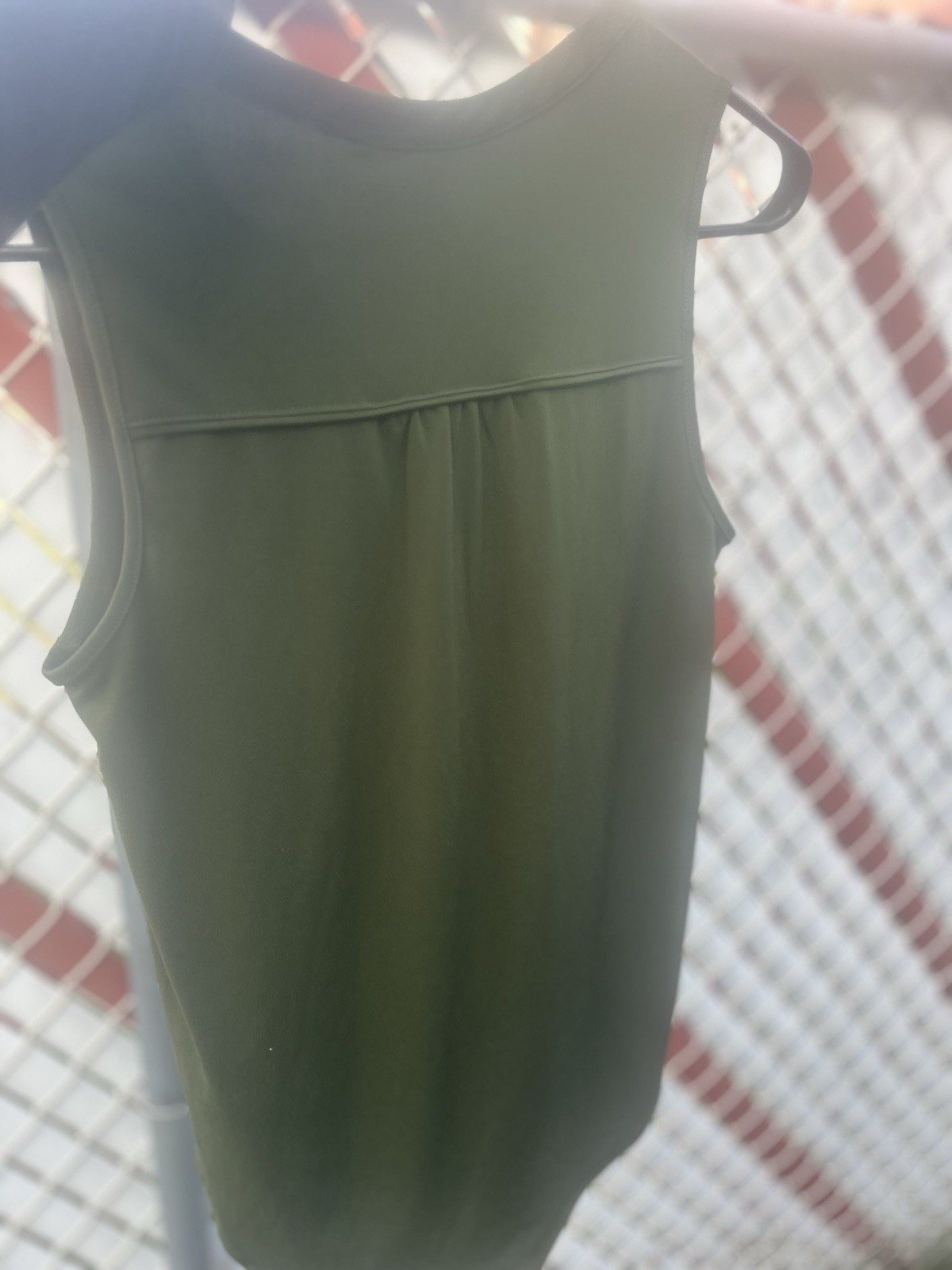 womens banana republic sleeveless olive green tank top blouse xs