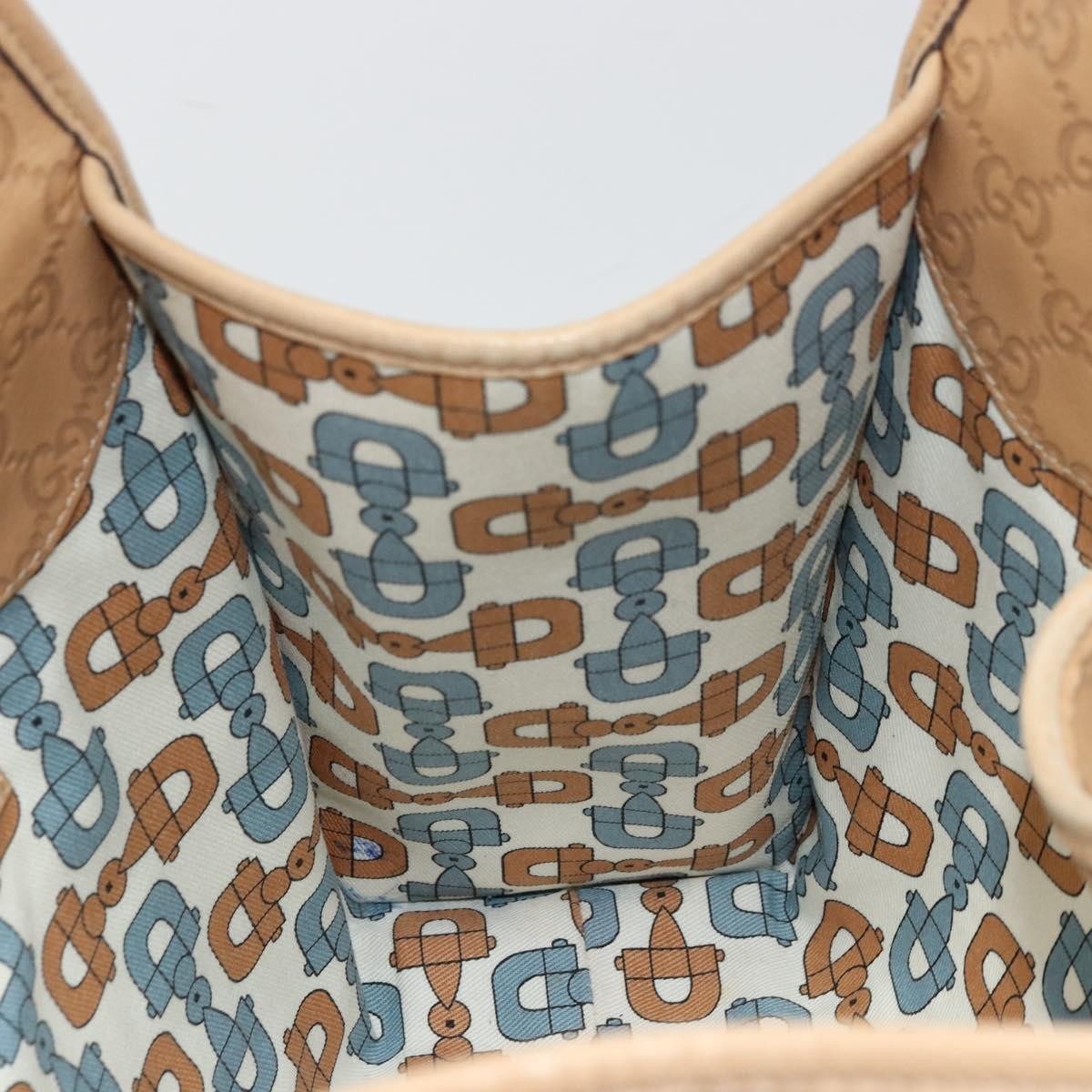 GUCCI GG Canvas Guccissima Jackie Bag Leather Gold Beige 203494 Auth ep14099