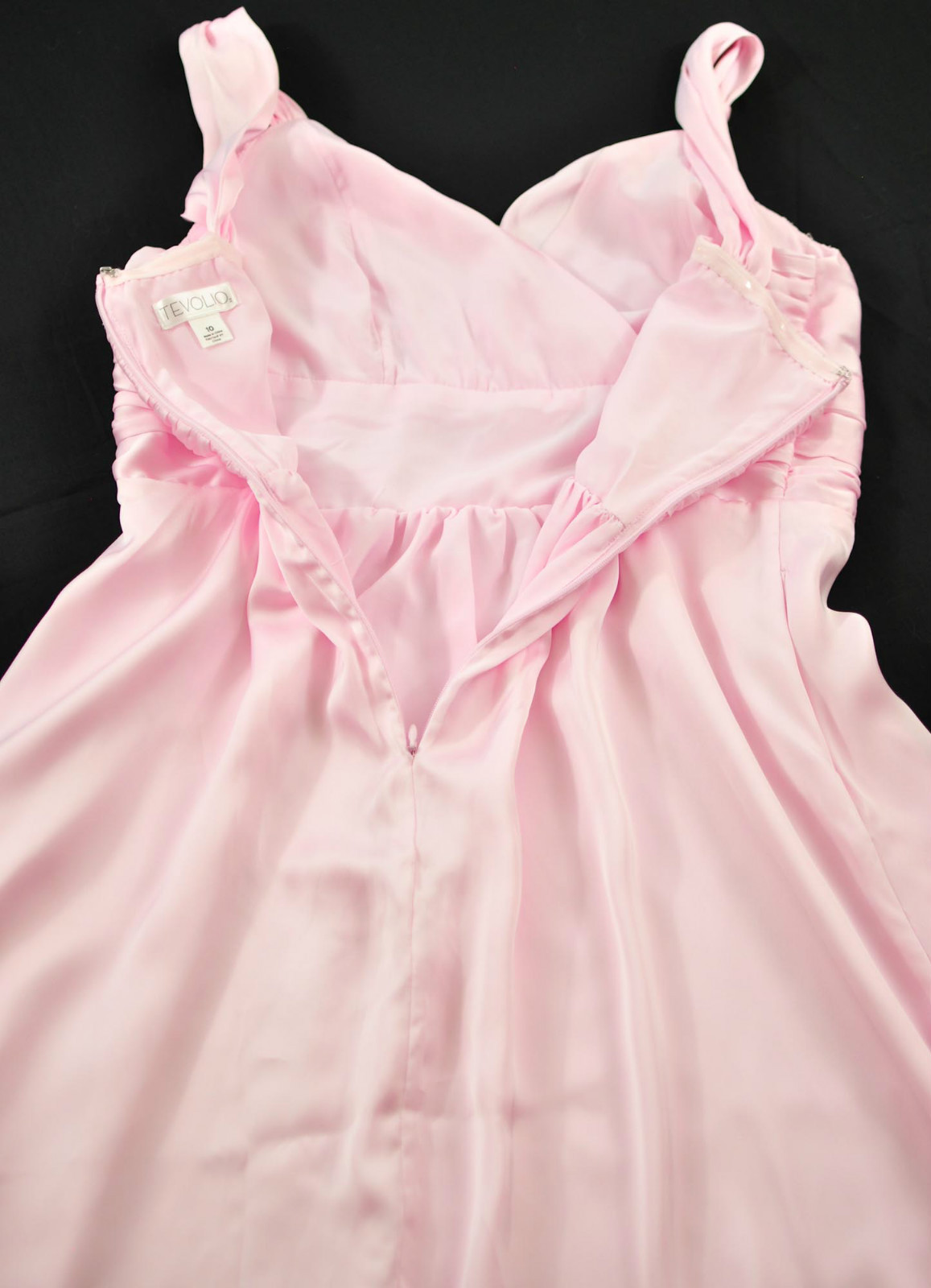 women’s Tevolio dressy dress size 10 pink bridesmaid polyester spaghetti strap