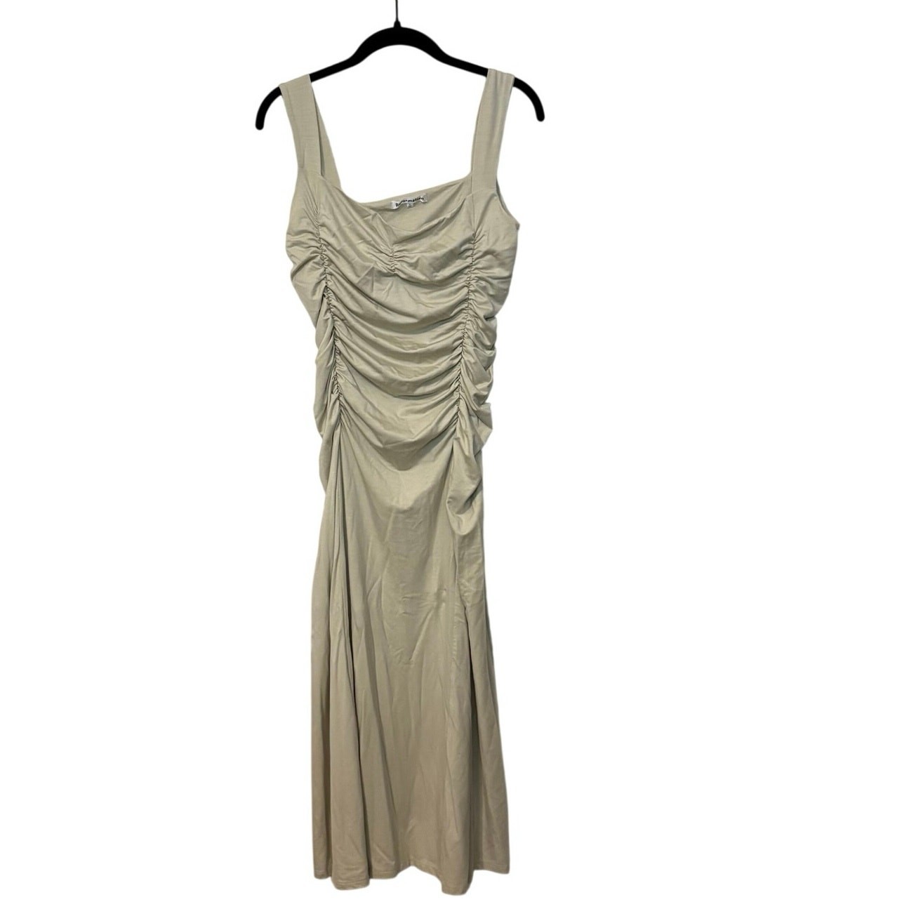 Reformation Light Sage Green Suvi Sleeveless Knit Midi Dress Size Large