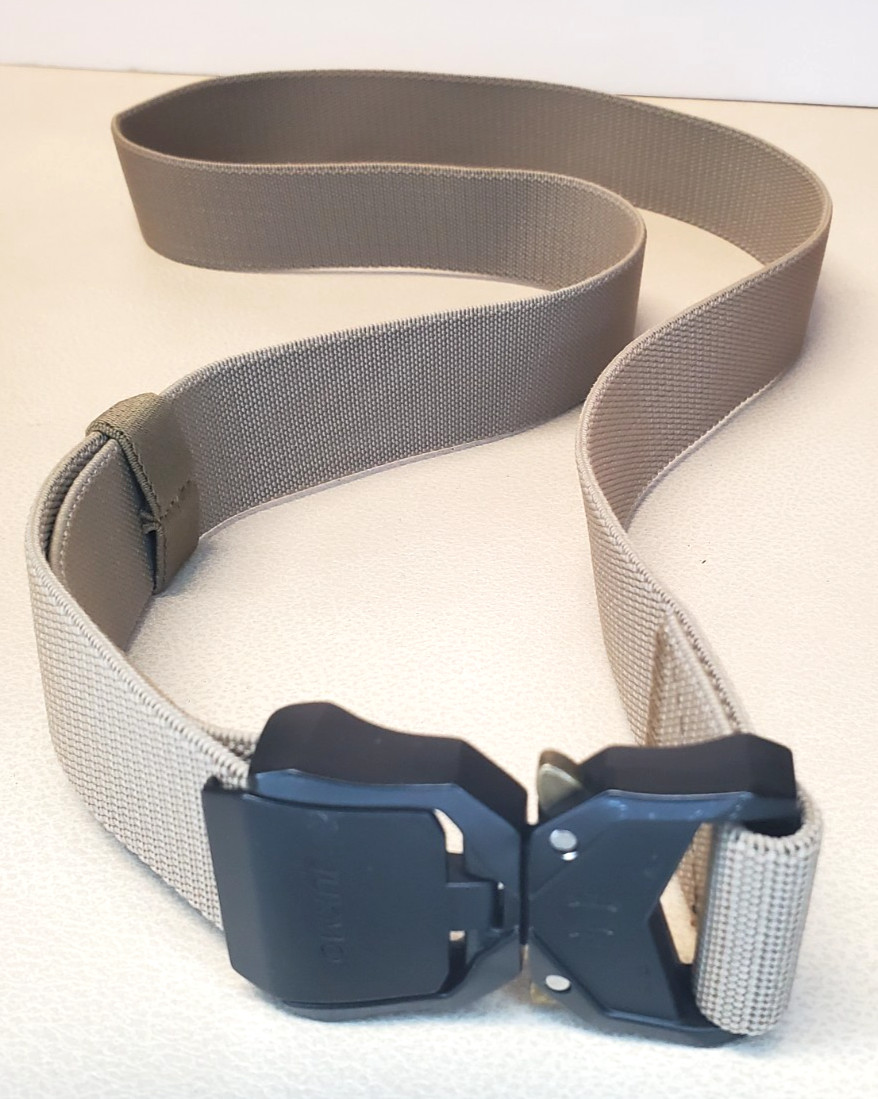 JUKMO Tactical Belt Military Hiking Rigger 1.5″ Nylon Web Work Belt Khaki