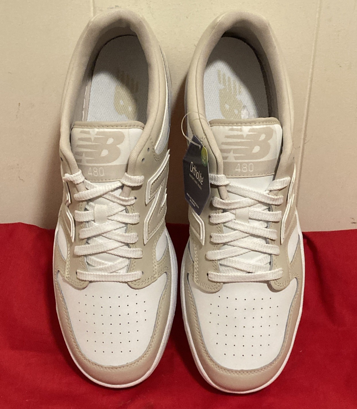 New Balance 480 BB480LBB Men’s 12 Moonbeam Beige White Sneakers New No Box