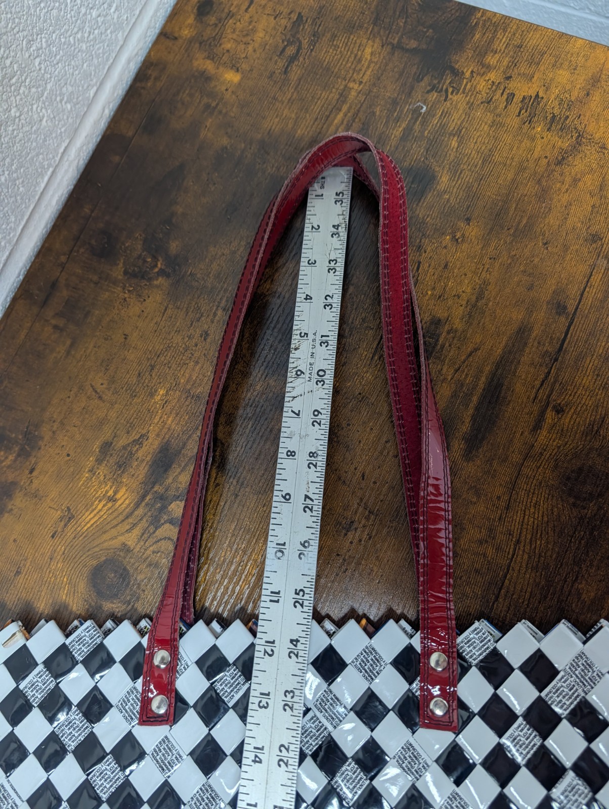 Nahui Ollin Candy Wrapper Purse Over The Shoulder Bag White & Black Eco-Chic