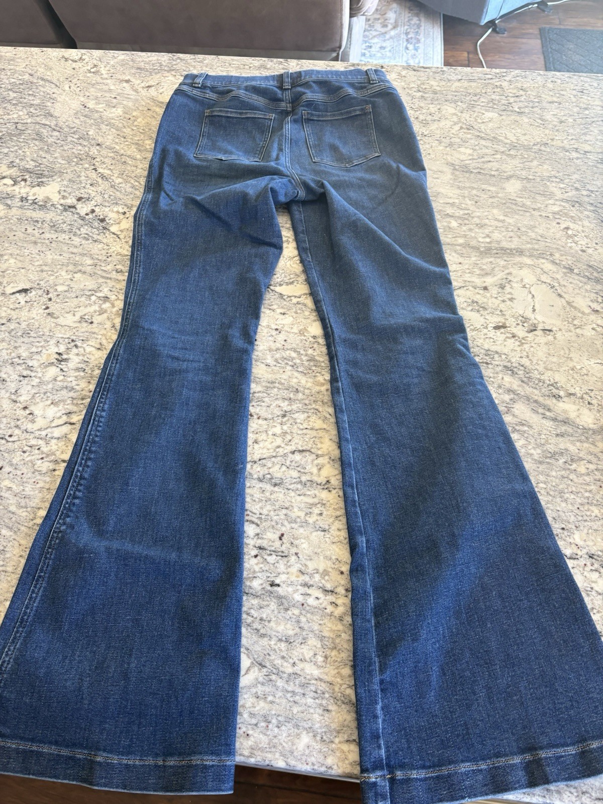 Spanx Pull On Flare Jeans Medium Wash Large Tall
