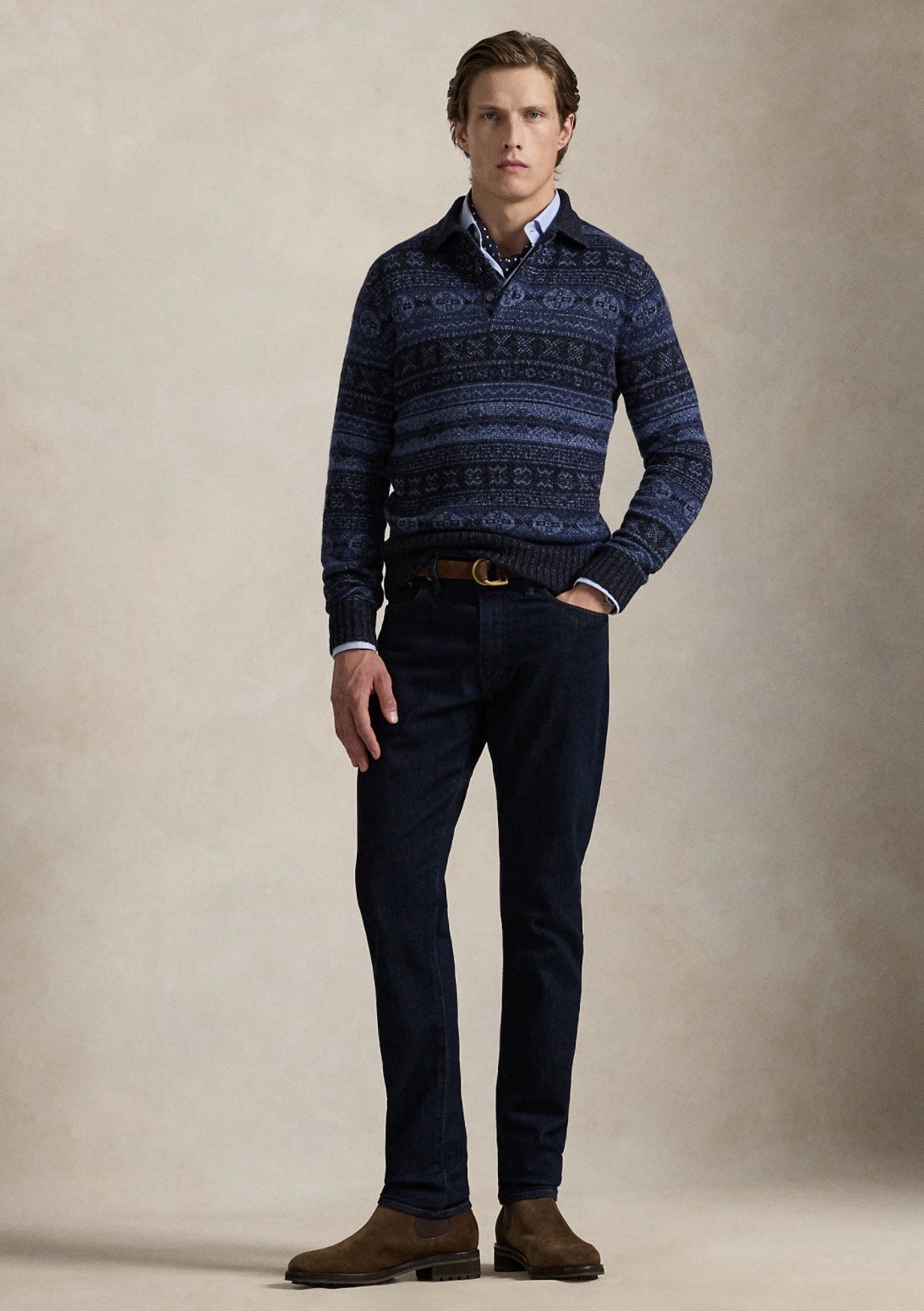 Polo Ralph Lauren Fair-Isle Wool-Linen Sweater