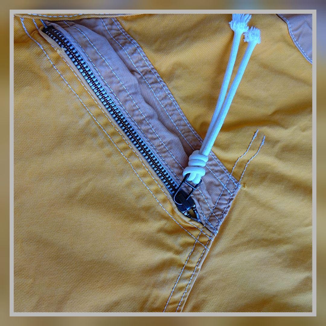 AVIREX Jacket Blouson Coat Men Size L Yellow Vintage Genuine