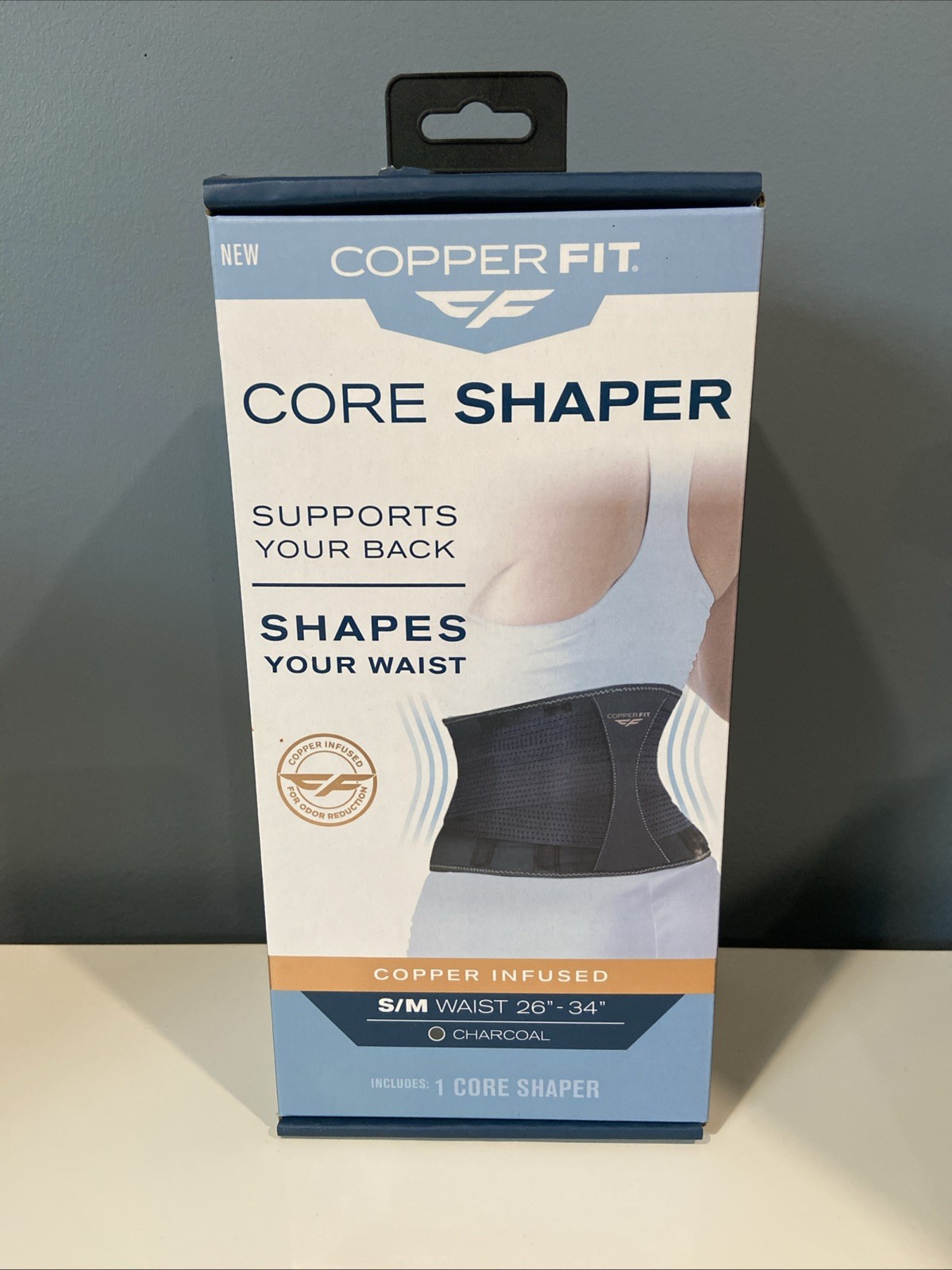 COPPER FIT Core Waist Belt Trainer Shaper Women Beige S/M- W 26″-34″