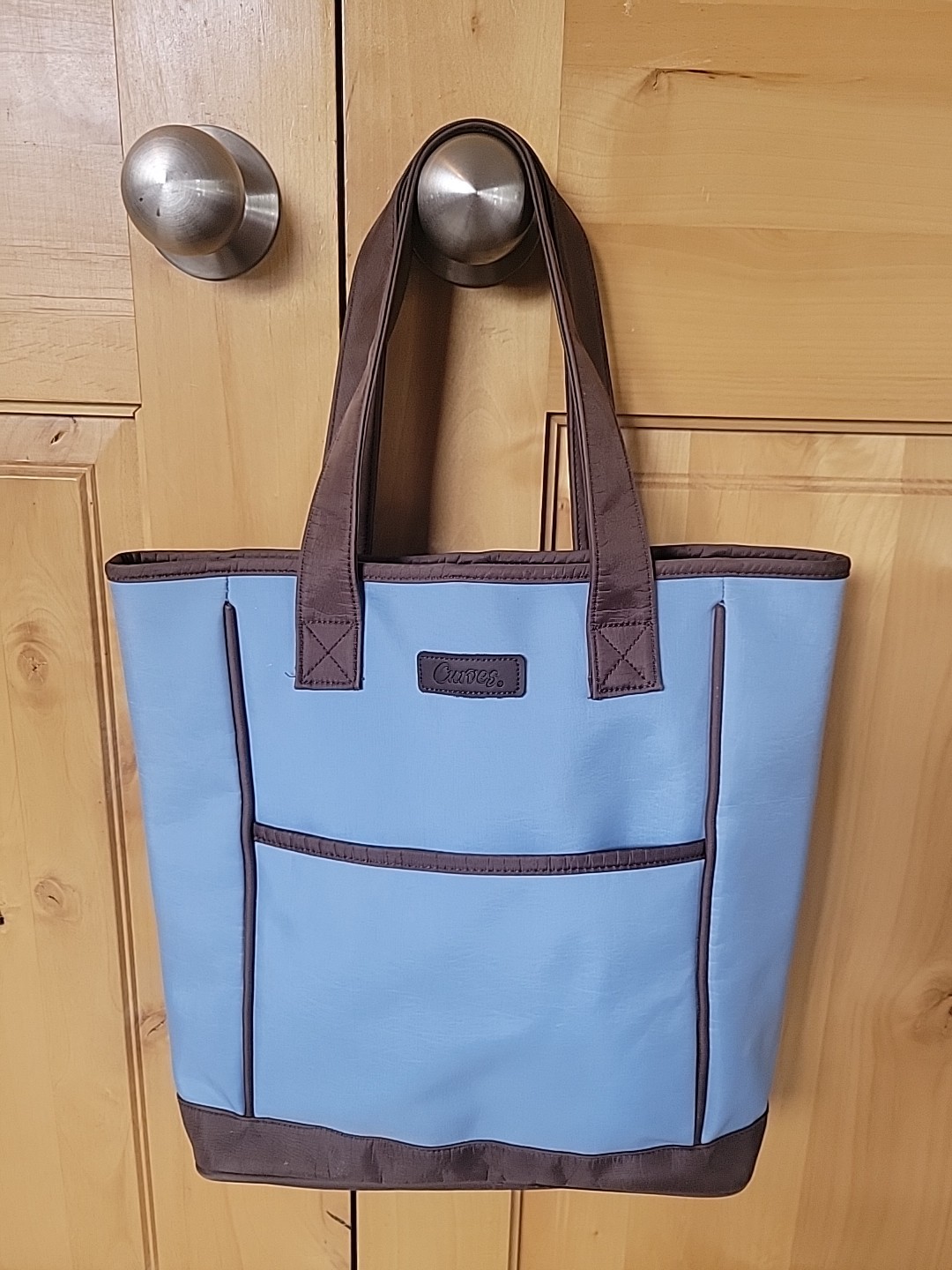 CURVES Brand Water Resistant Tote Bag w/ Chained Purse 14”x14”x5”