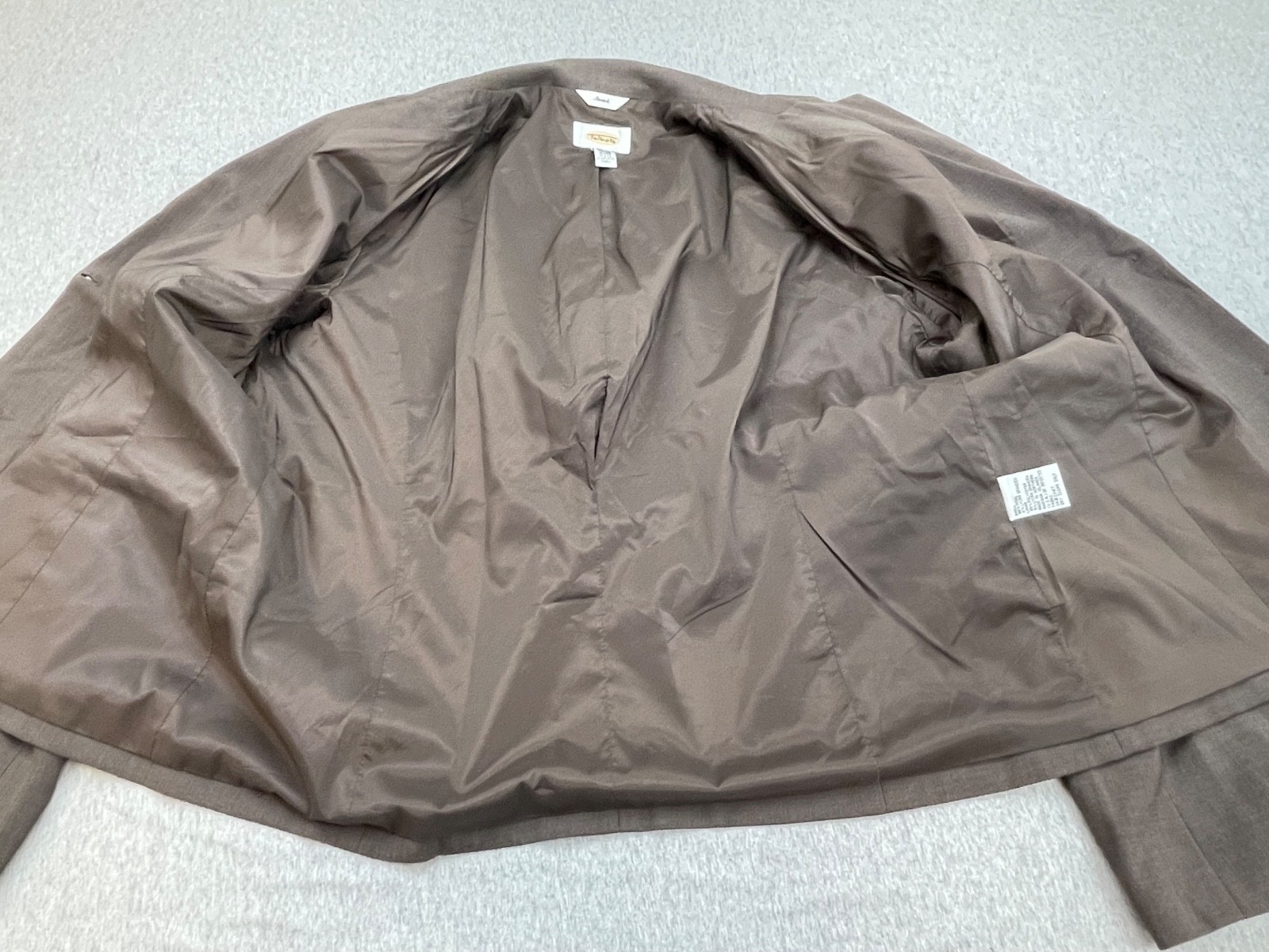 Talbots Blazer Womens 18 Brown Wool Blend Stretch 2-Button Single Breast Lined