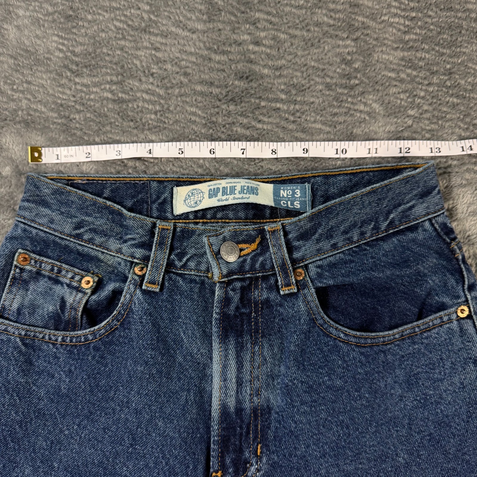 Vintage 90s Classic Fit Gap Blue Jeans No 3 Women Size 4 Regular High Rise USA