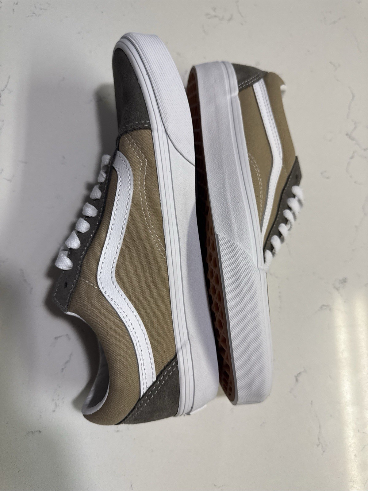 Vans Old Skool Canvas Suede Block Brown VN000CT8BRO Men 8 / Women 9.5 New Box