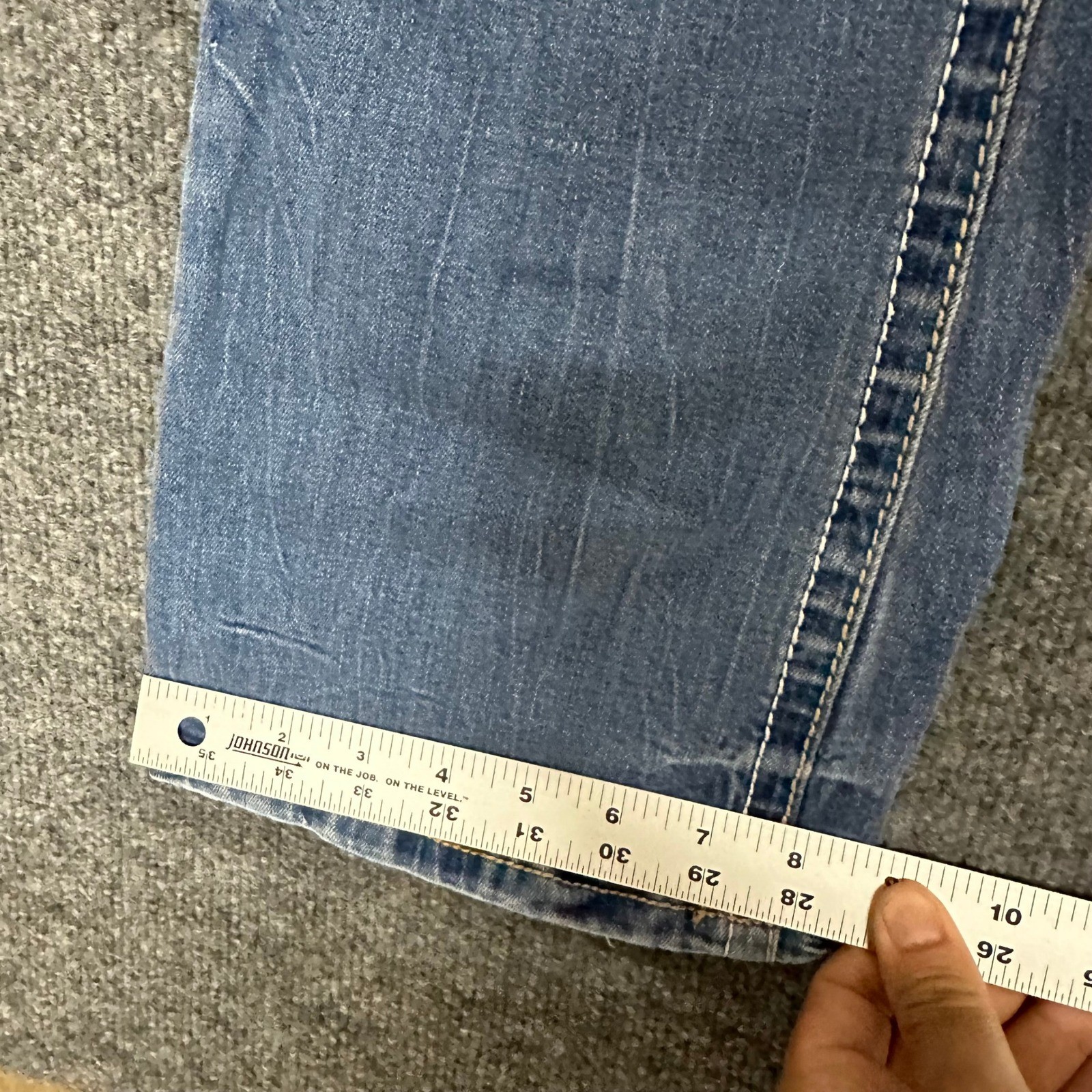 Amethyst Jeans Womens Size 13 Short Blue Bootcut Stretch Denim Thick Flare