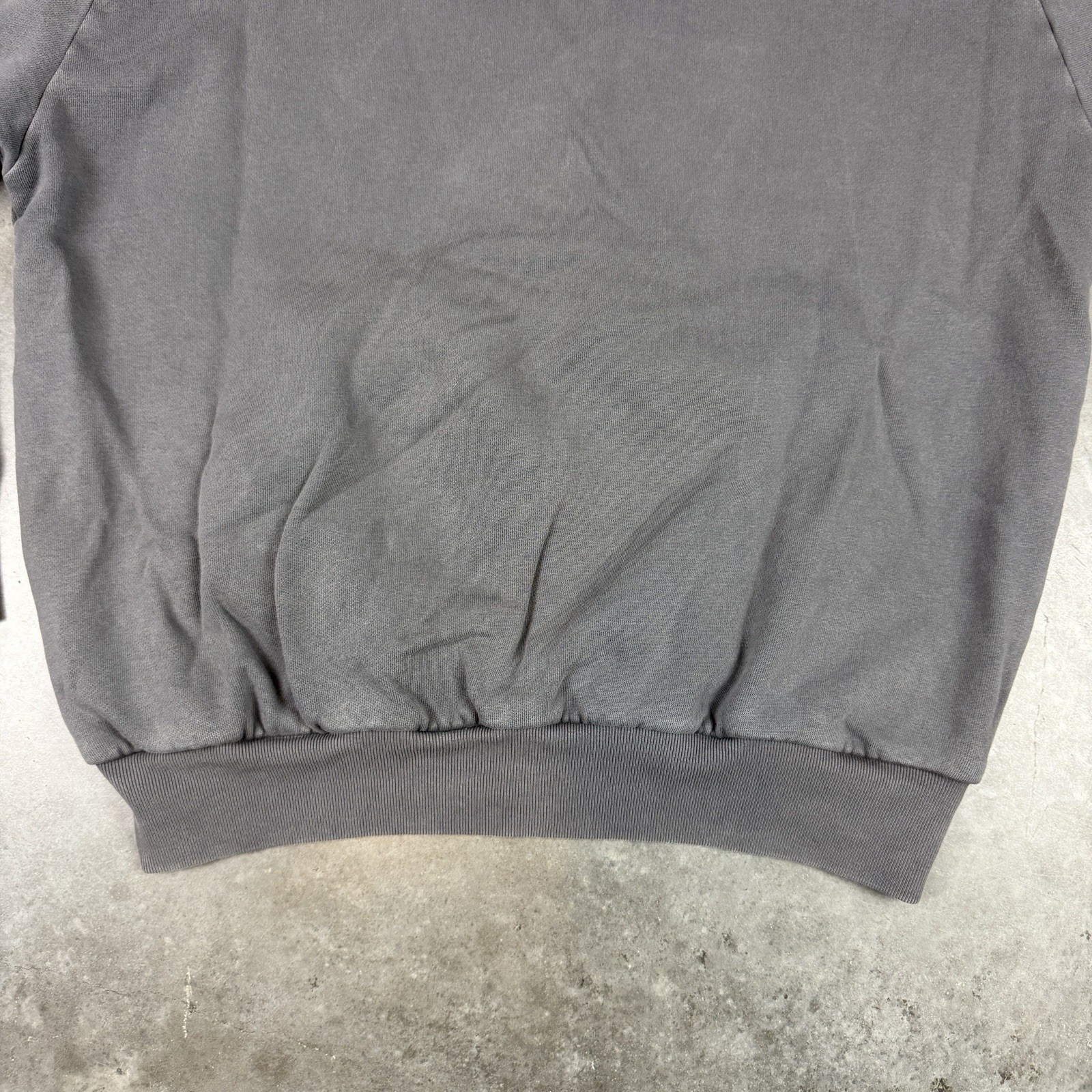YZY Gap Hoodie Mens Medium Gray Full Zip Boxy Flaws