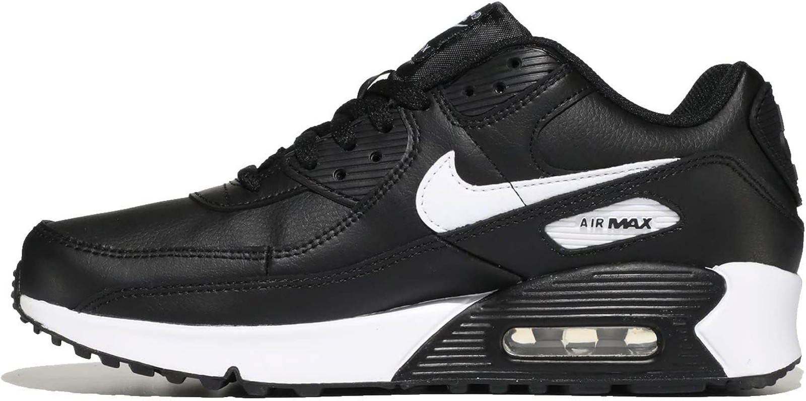 Nike Kid’s Air Max 90 LTR Sneaker – Black/White-black – 7Y