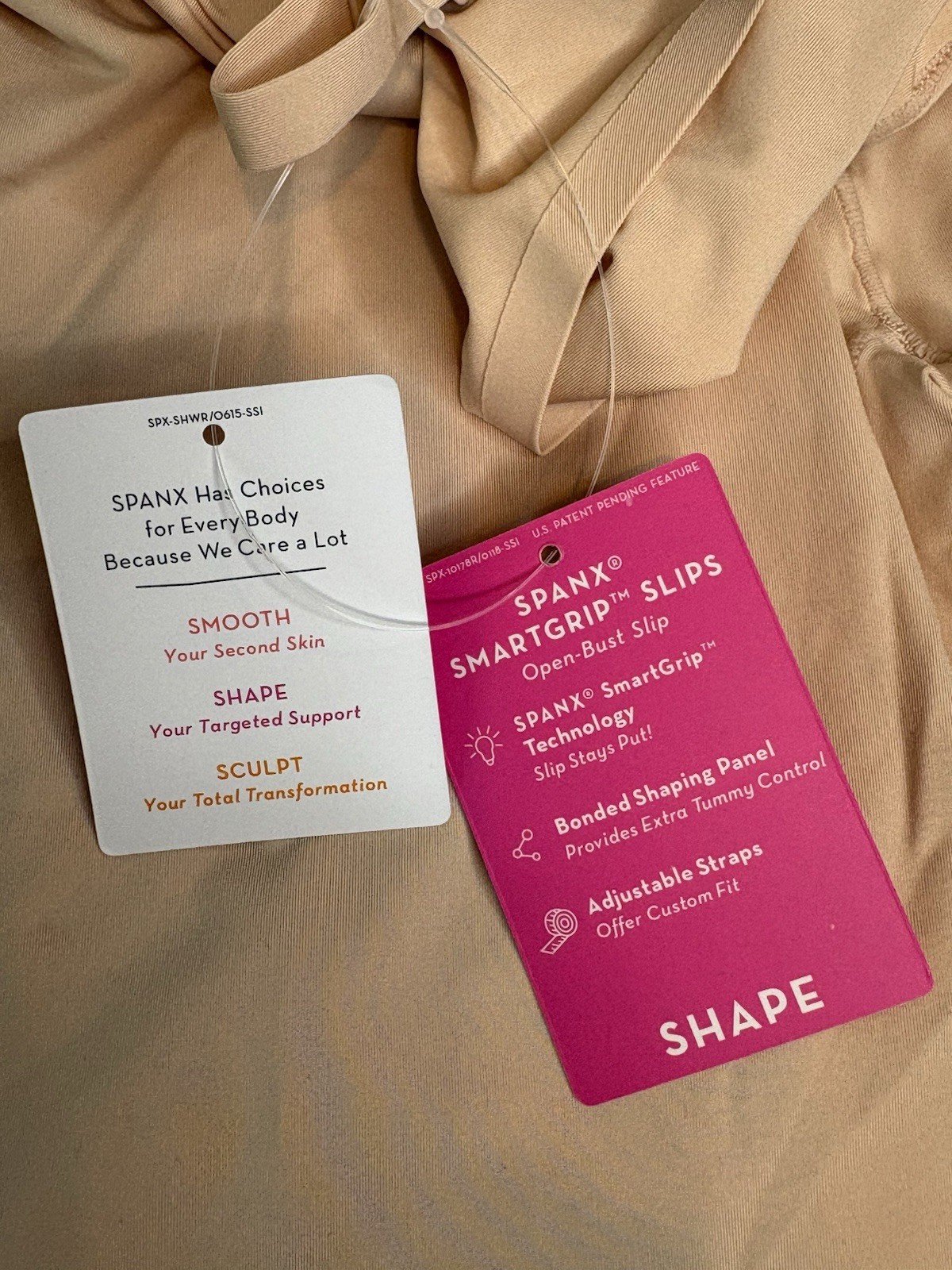 SPANX SmartGrip Open-Bust Slip Shapewear XL Beige Extra Firm Adjustable Strap