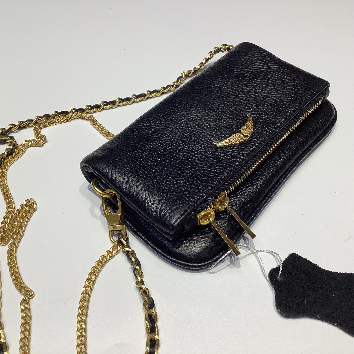 🎁Authentic Women Zadig&Voltaire 19CM Small Cow Leather Shoulder Bag Phone Pouch
