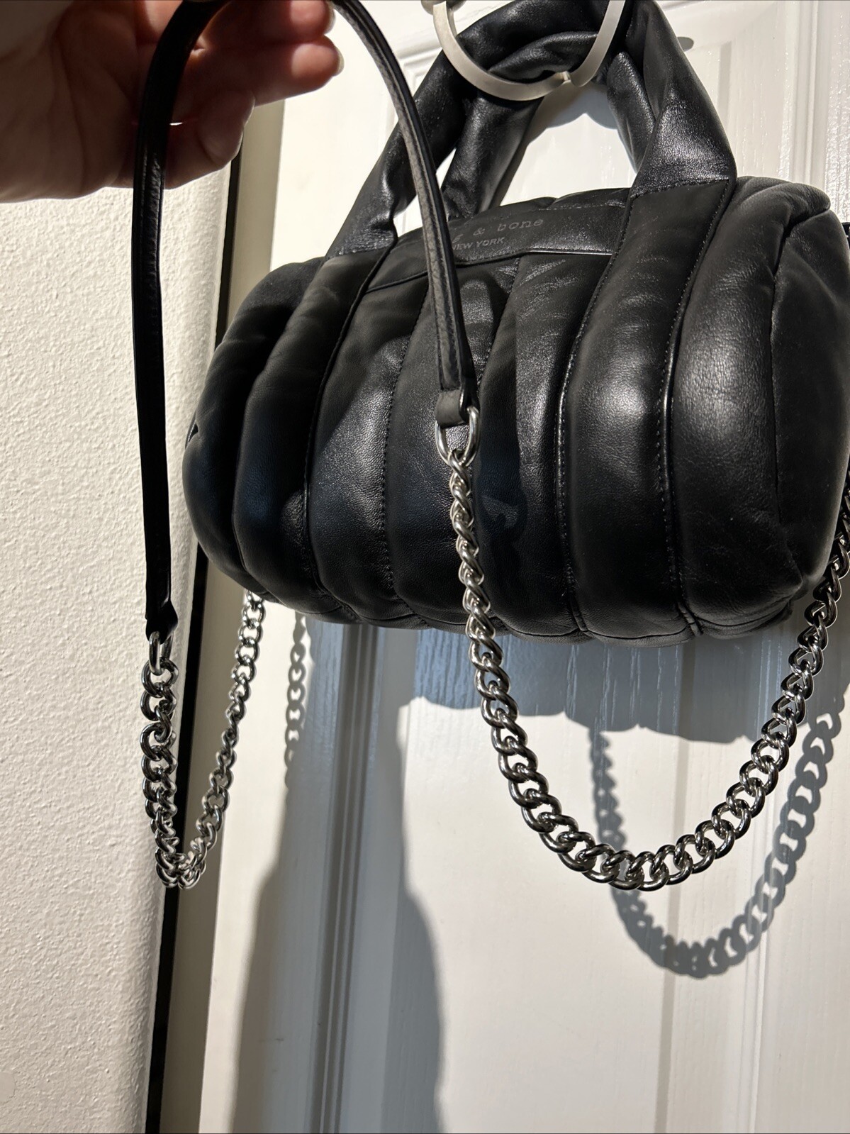 Rag & Bone Mini Cloud Duffle Crossbody Shoulder Bag 10x7x3”