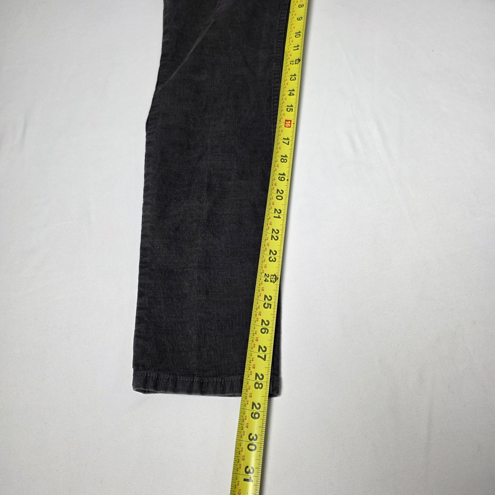 Toad&Co Corduroy Pants Womens 8 Charcoal Grey Organic Cotton Hemp Straight Leg