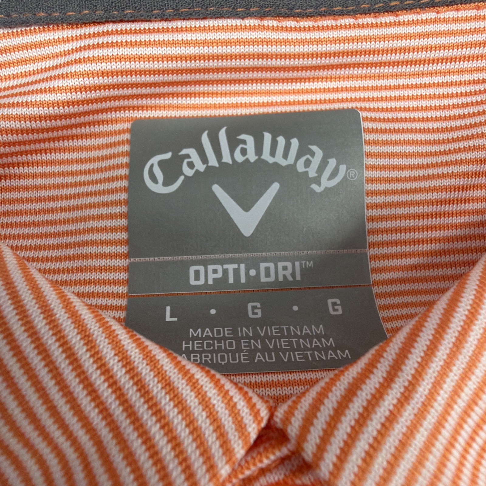 Callaway Men’s Moisture Wicking Performance Golf Polo Large Coral