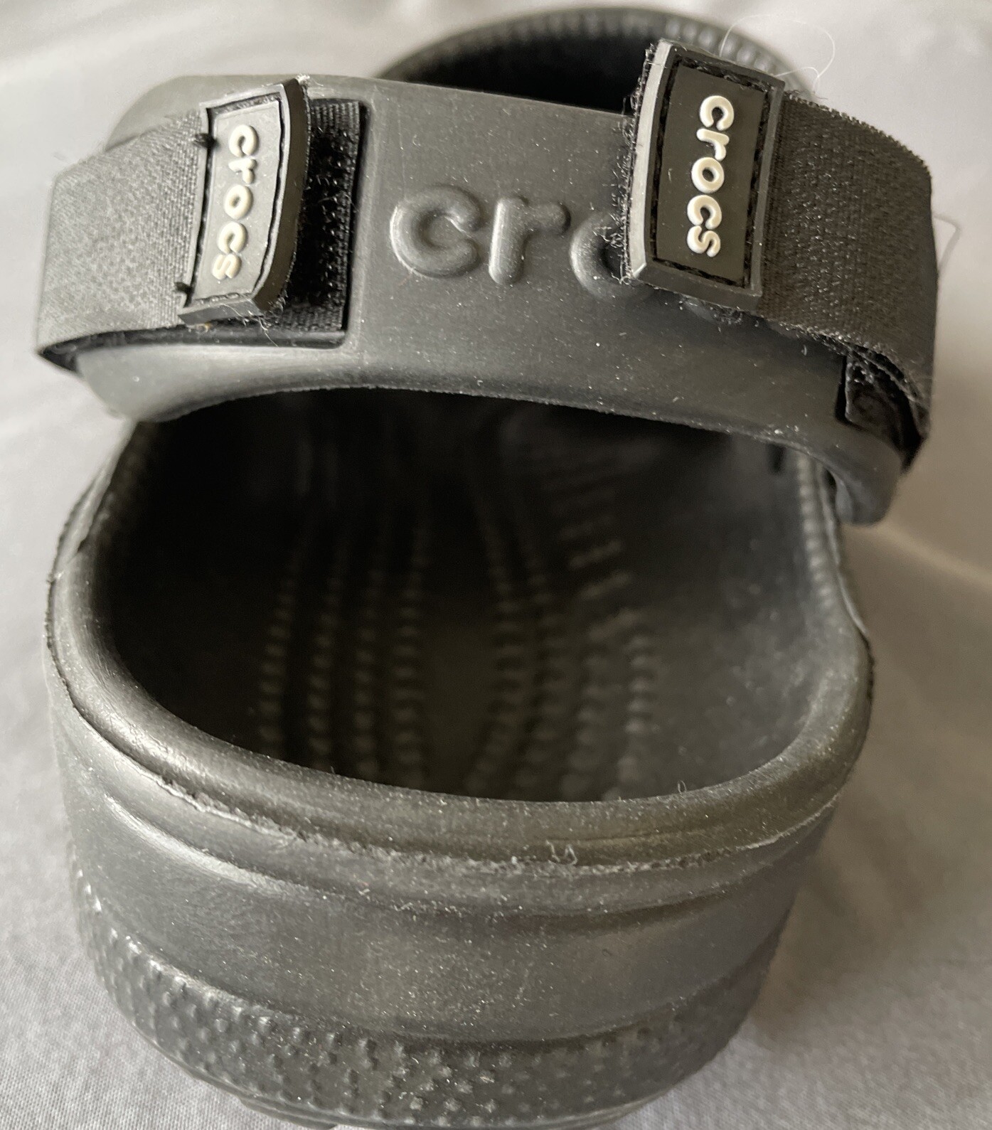 Crocs Classic Clogs Black W/Adjustable Heel Strap W 8-9 M 6/7 NWOT