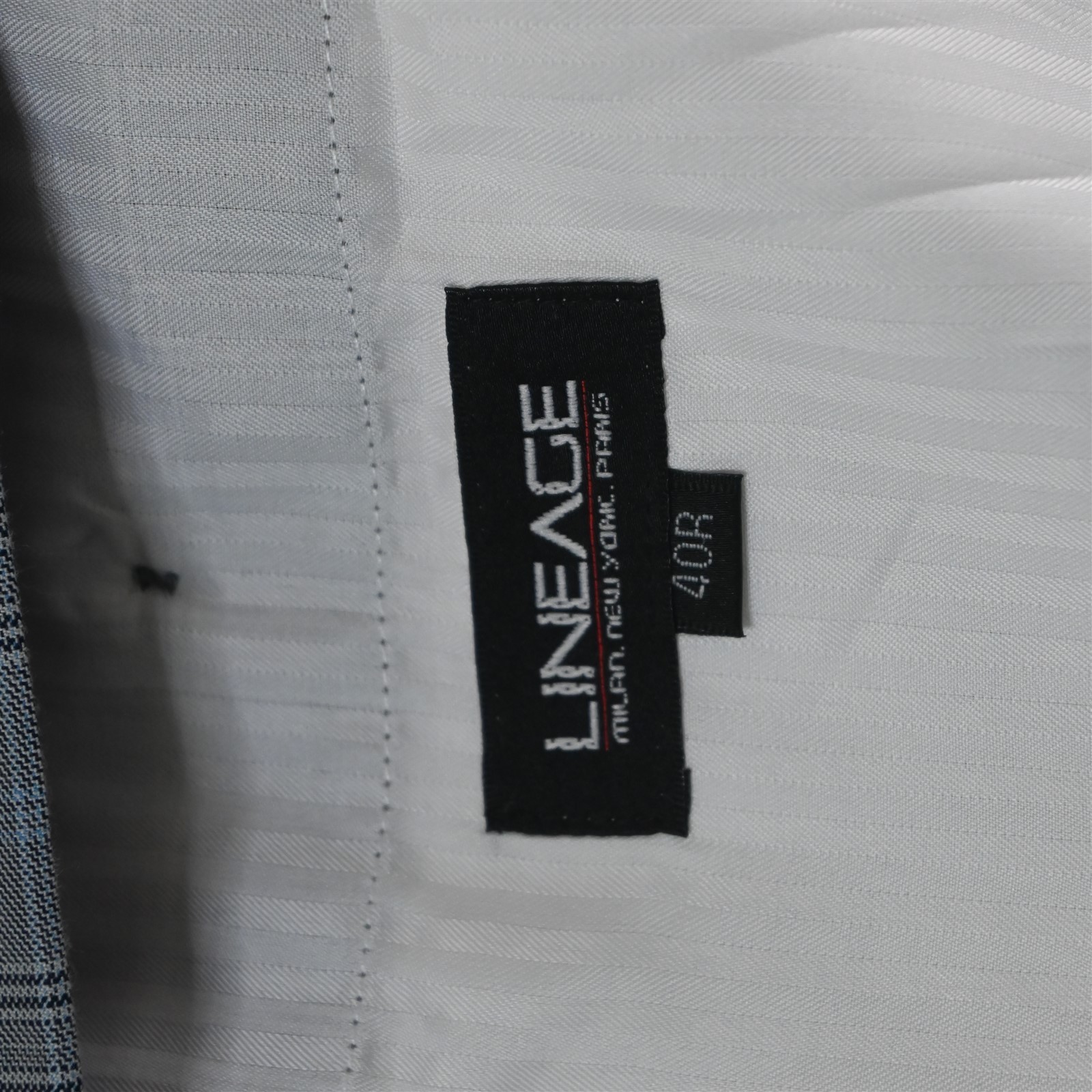 Lineage 46R 40×32 Gray Plaid Double Breasted Mens Jacket Pants Suit