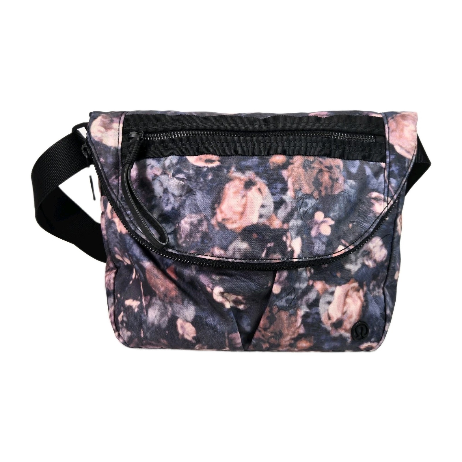 Lululemon Party Om Festival Crossbody Bag, Frosted Rose/Gray Floral Print, EUC