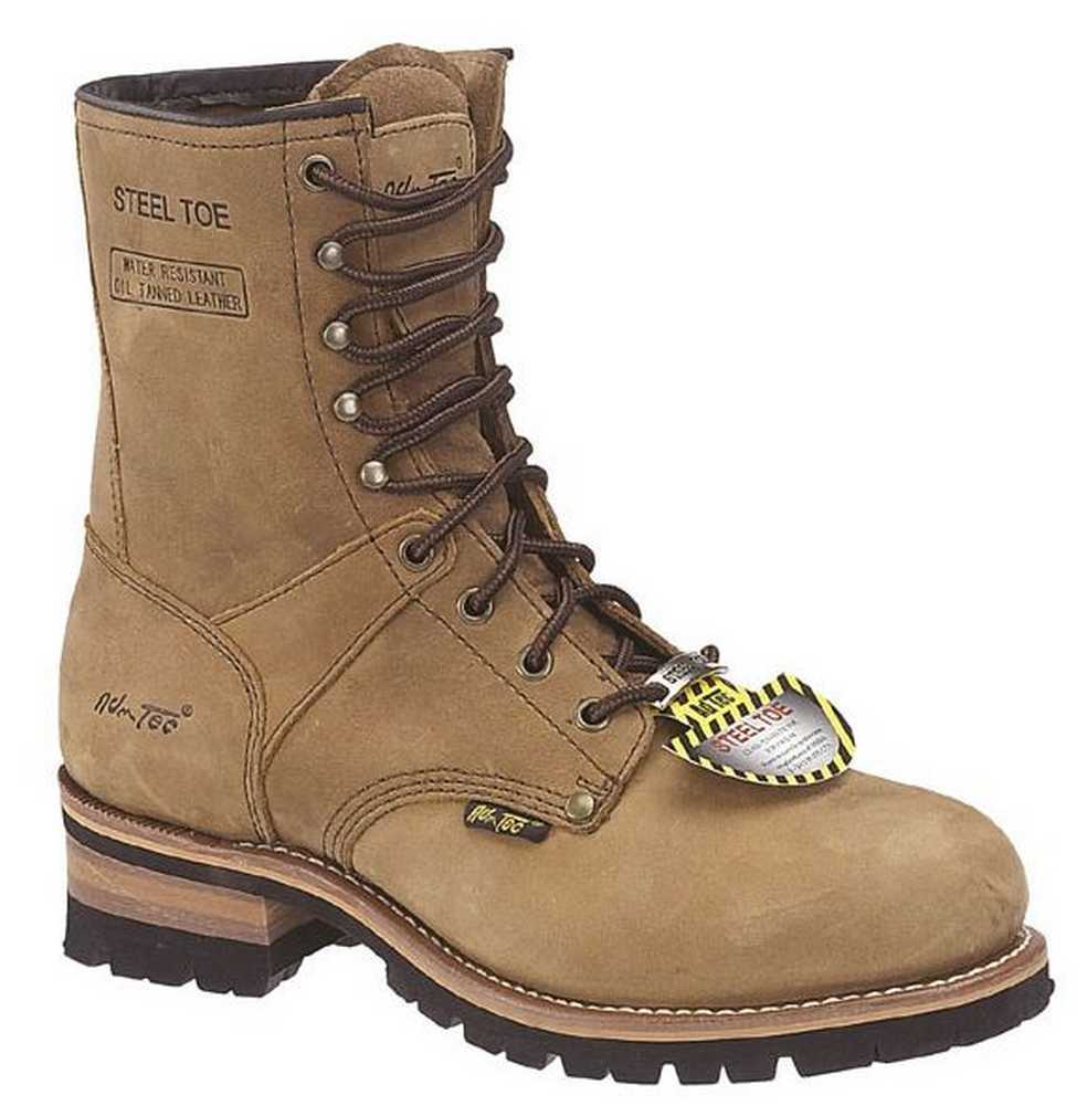 AdTec Men’s 9″ Logger Steel Toe Crazy Horse Leather Boots 1740