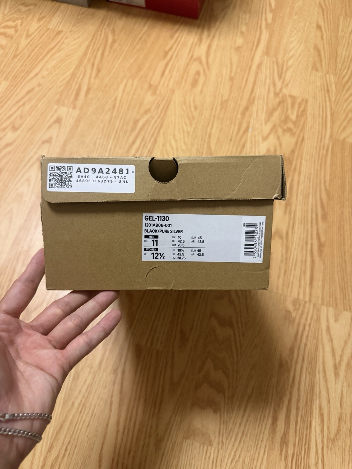 ASICS Gel 1130 Black Pure Silver SZ 11M – CLEAN – 1201A906-001 ‼️SHIP NEXT DAY‼️
