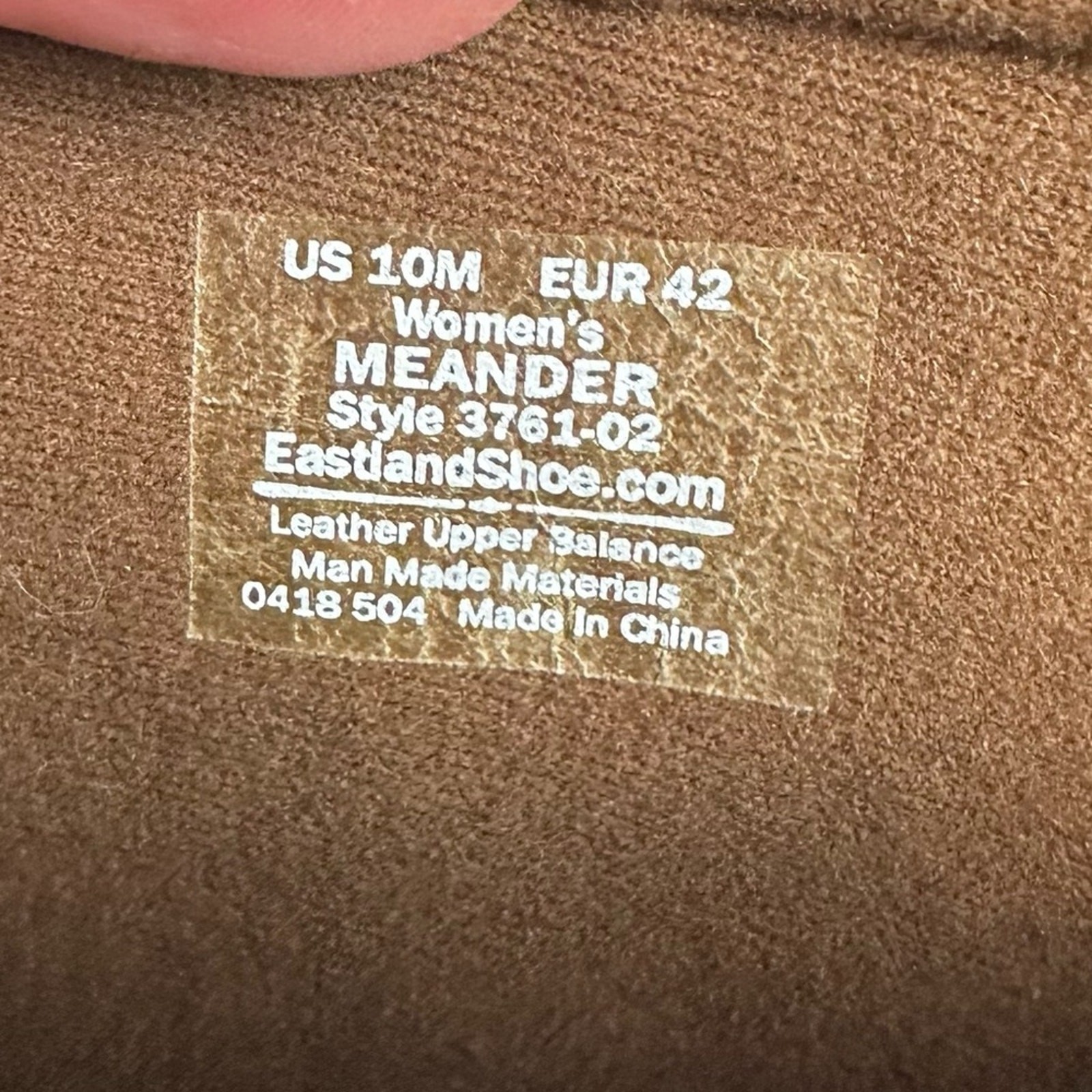 Eastland Meander Boot Wms Sz 10 Full Grain Leather Brown Casual Style 3761-02