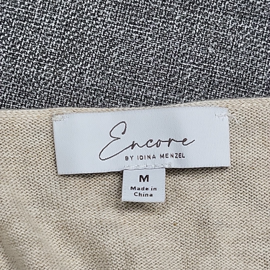 Encore by Idina Menzel Womne’s Beige Wrapped Cardigan Size Medium