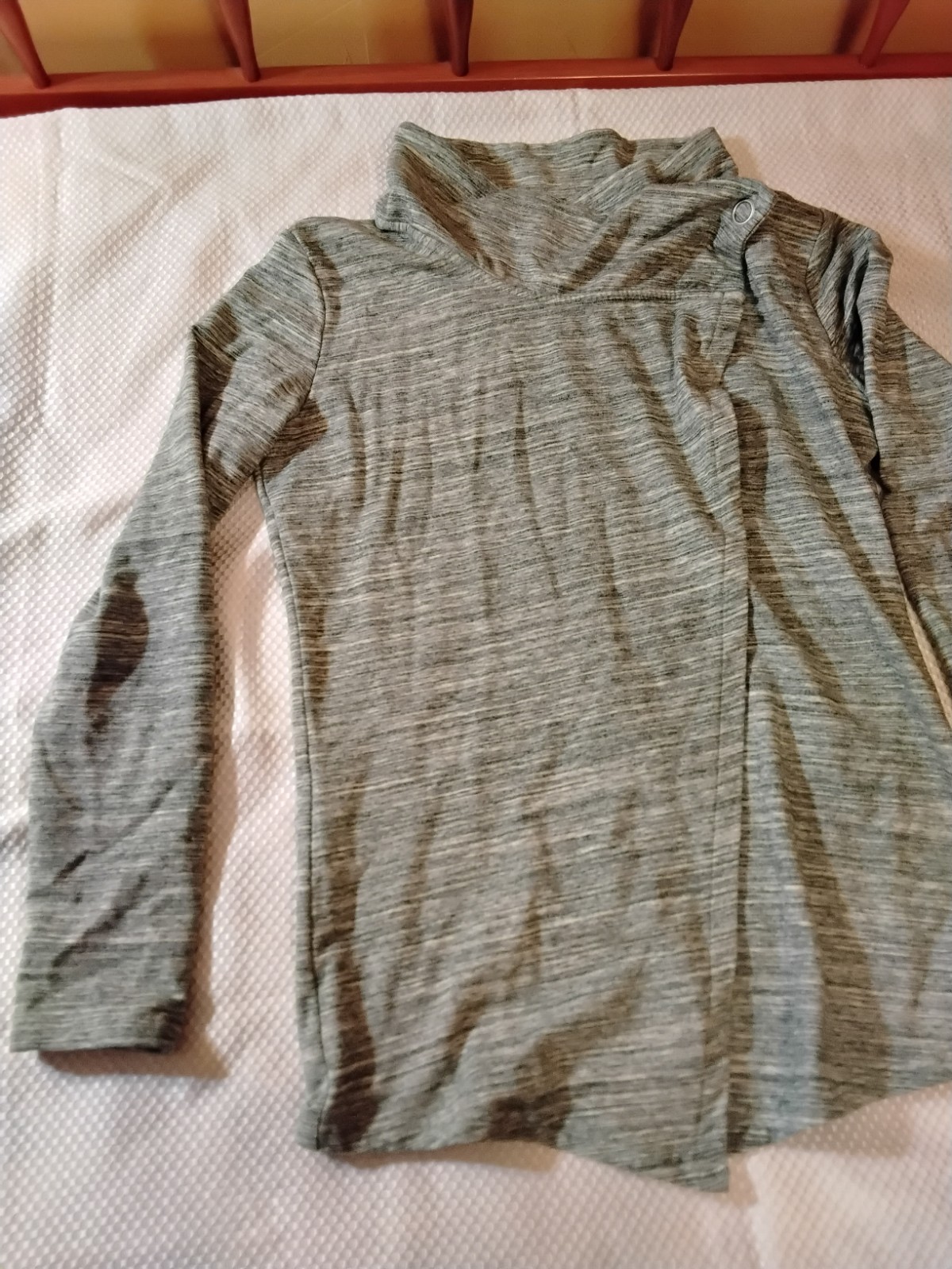 DANSKIN Cotton Poly spandex Blend Warm Workout Sweatshirt Long Sleeve Sz L
