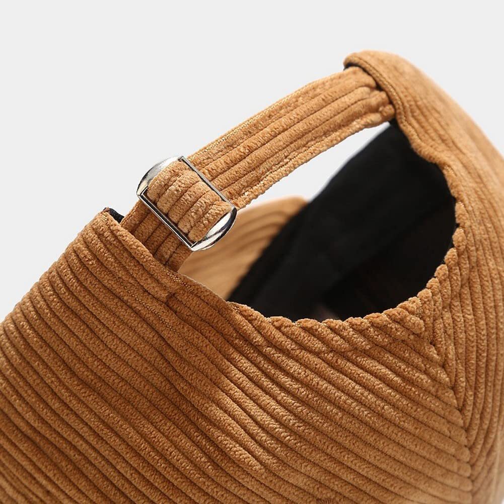 Corduroy Baseball Cap Cord Hat Adjustable Curved Visor Blank Solid Plain Unisex