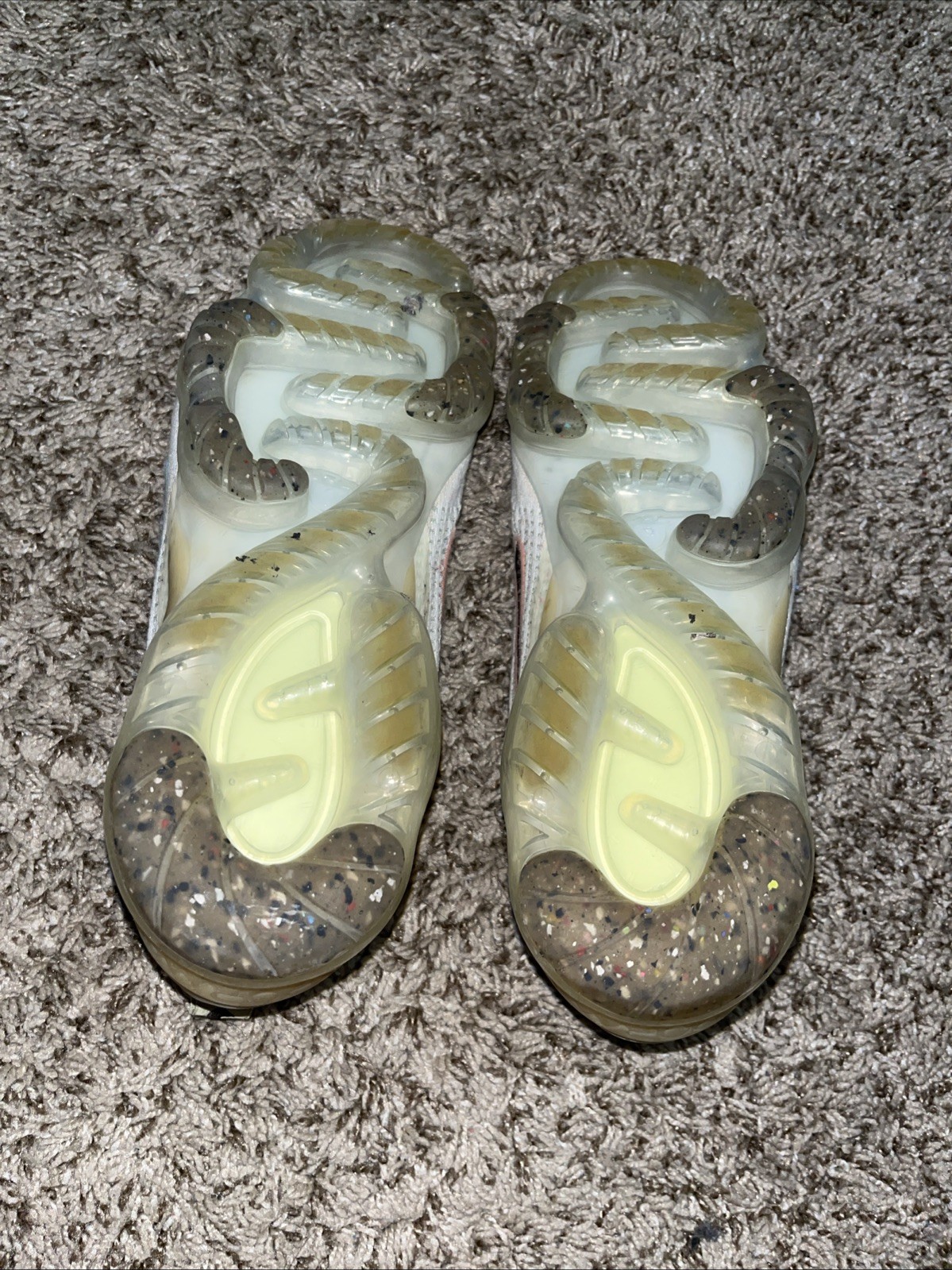 Size 9.5 – Nike Air VaporMax 2021 Flyknit Mismatched Swoosh – White