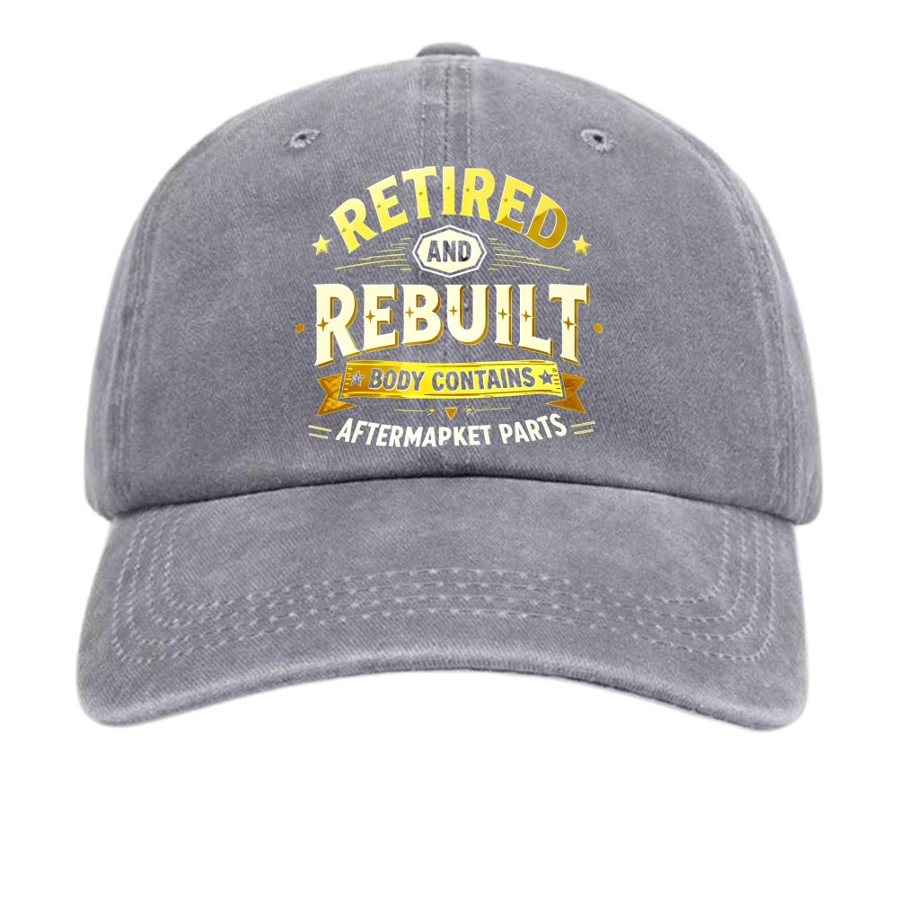 Vintage Retired Rebuilt Surgery Recovery Outdoor Leisure Unisex Dad Hat