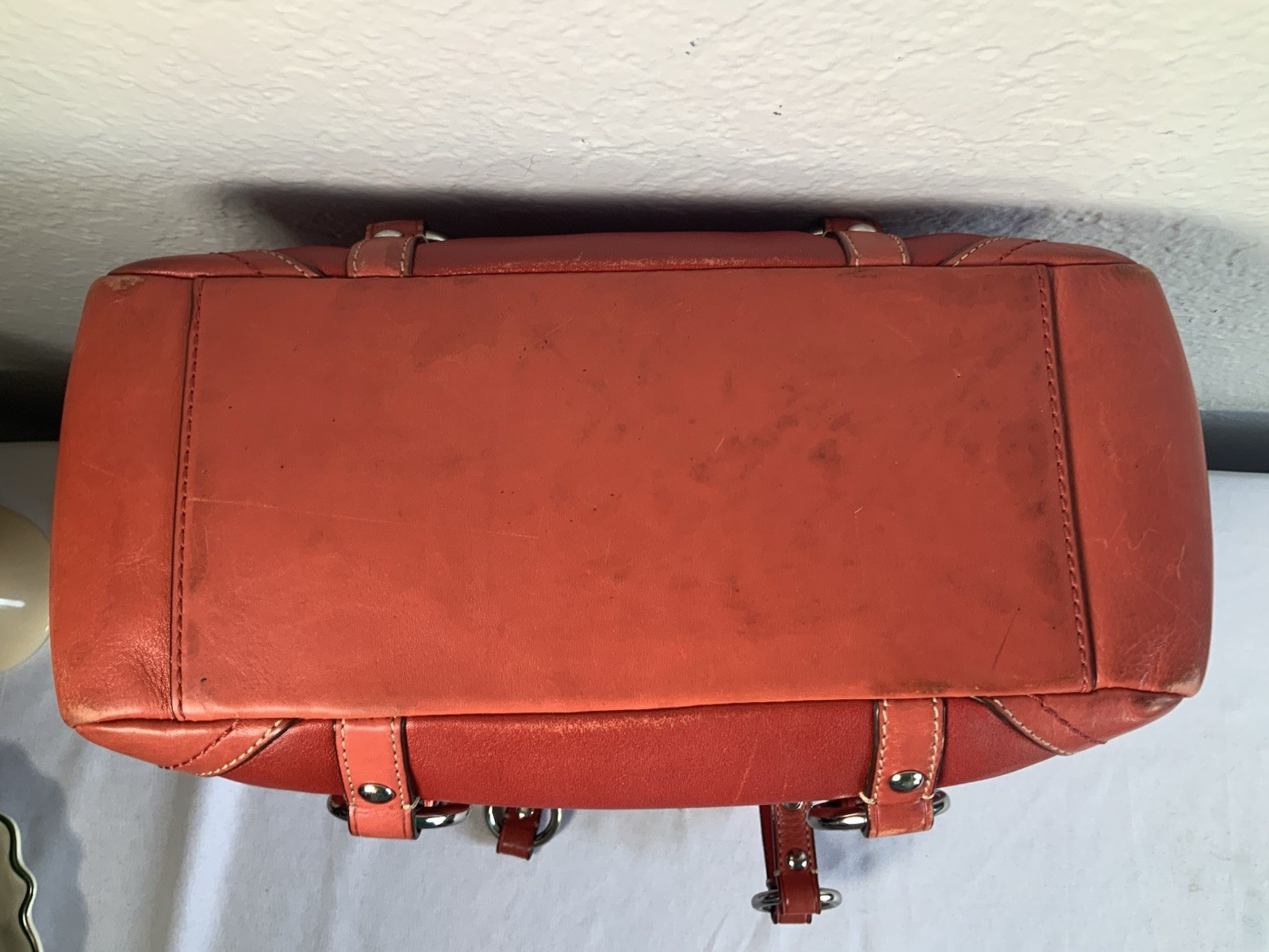 Coach Vintage 2008 Gallery Tote Bag Red Leather Shoulder Purse F11524 Y2K