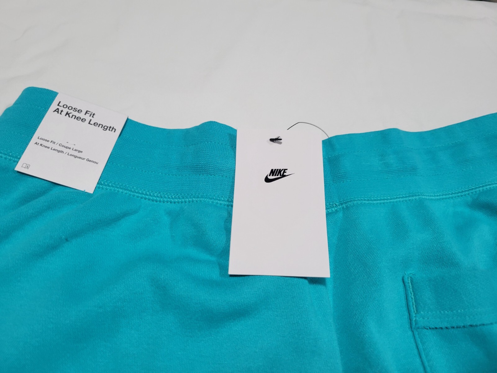 Nike Mens Sportswear Alumini Shorts Soft French Terry DX0502-345 Teal Blue