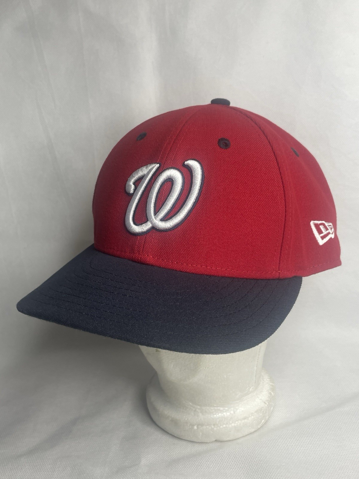 New Era 59fifty Washington Nationals Low Crown OnField Hat Fitted Size 7 5/8 Red