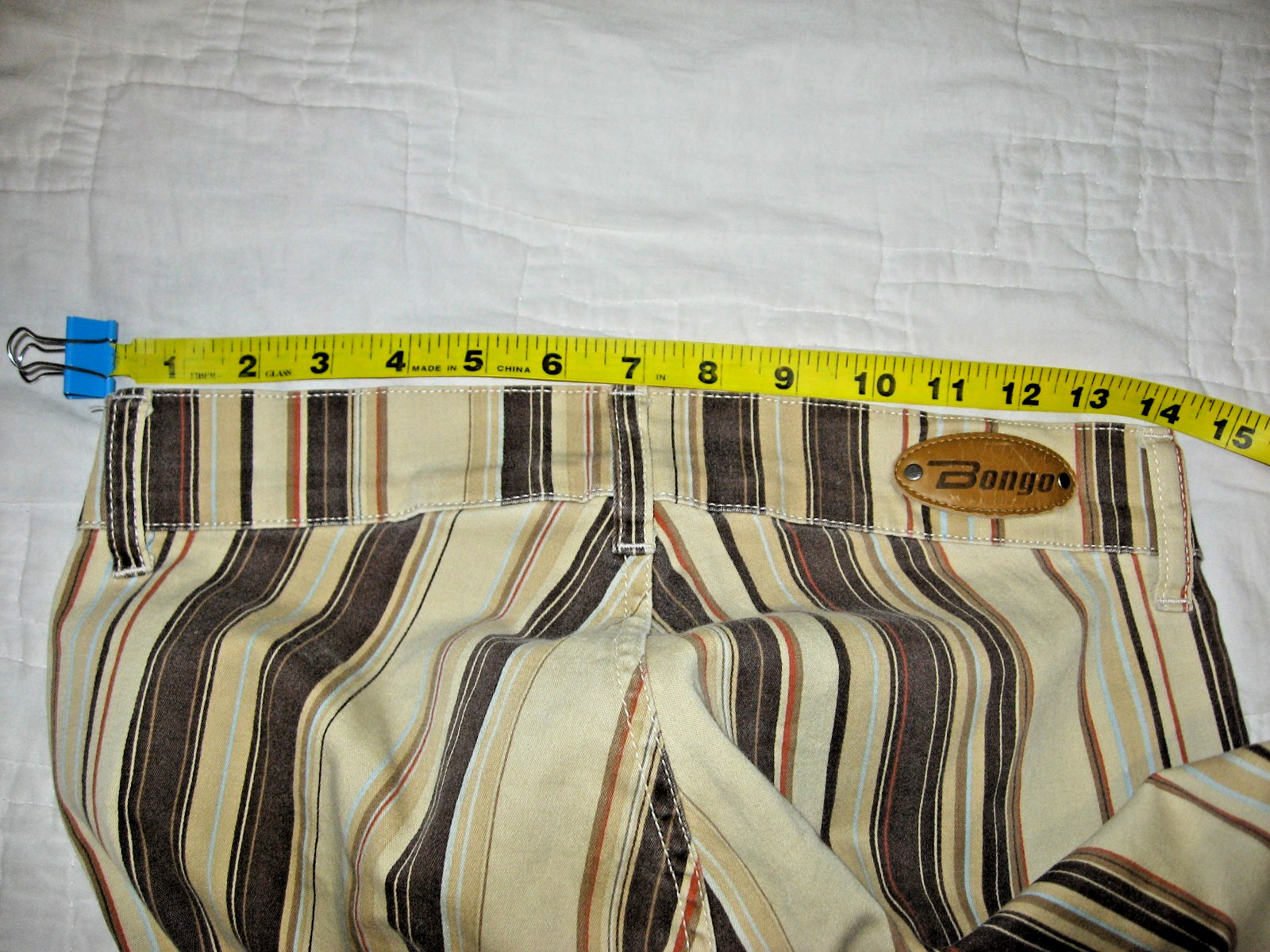 Vintage Bongo Let Me B Women’s Striped Flare Bell Buttom Pants 7 28 x 32