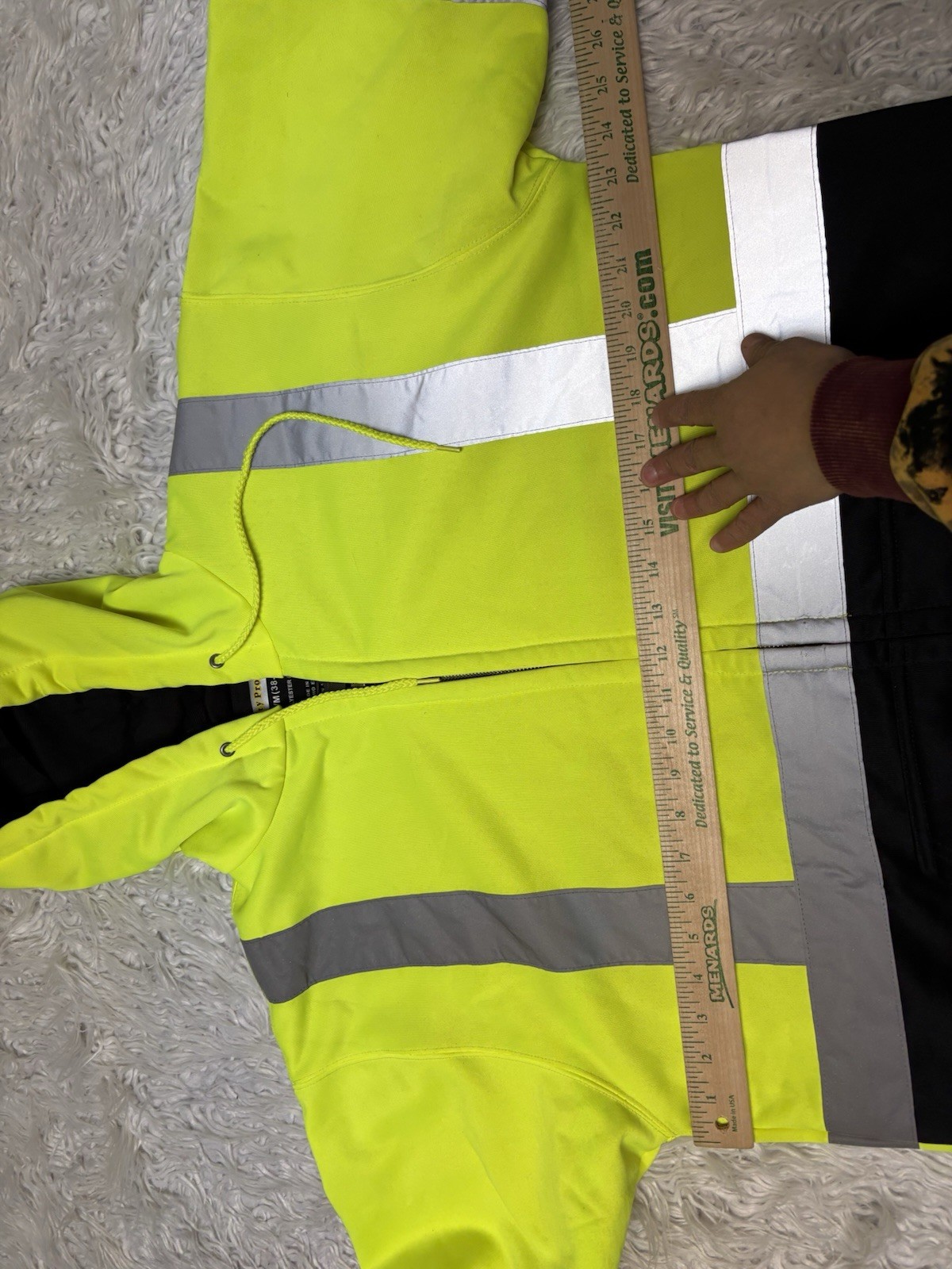 Utility Pro Jacket Mens M 38/40Yellow Gray Hi Vis Reflective Hooded Warm Up Work