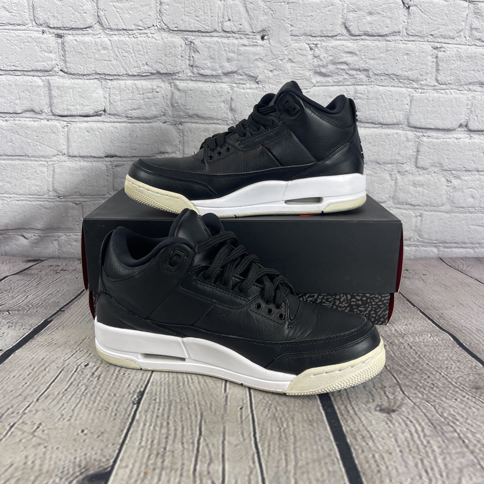Jordan 3 Cyber Monday WITH BOX – Leather Black & White AJ3 Retro 2016 Size 8