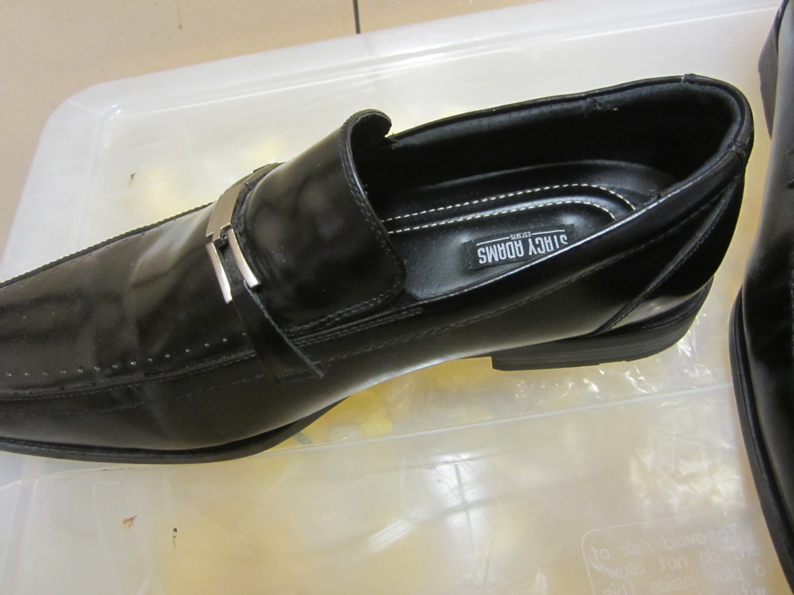 Stacy Adams Black leather and Made Man upper Dress Shoes Size 12W