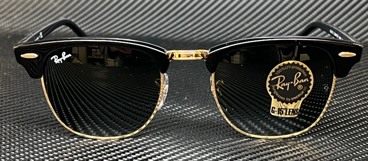 RAY BAN RB3016F W0365 Black on Arista Square 55 mm Unisex Sunglasses