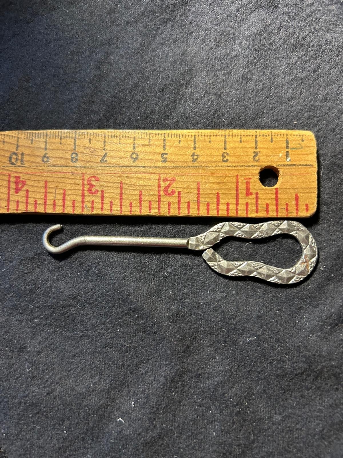 Vintage Boot/Shoe Button Hook Welford Shoe Store Chariton, Iowa Advertising