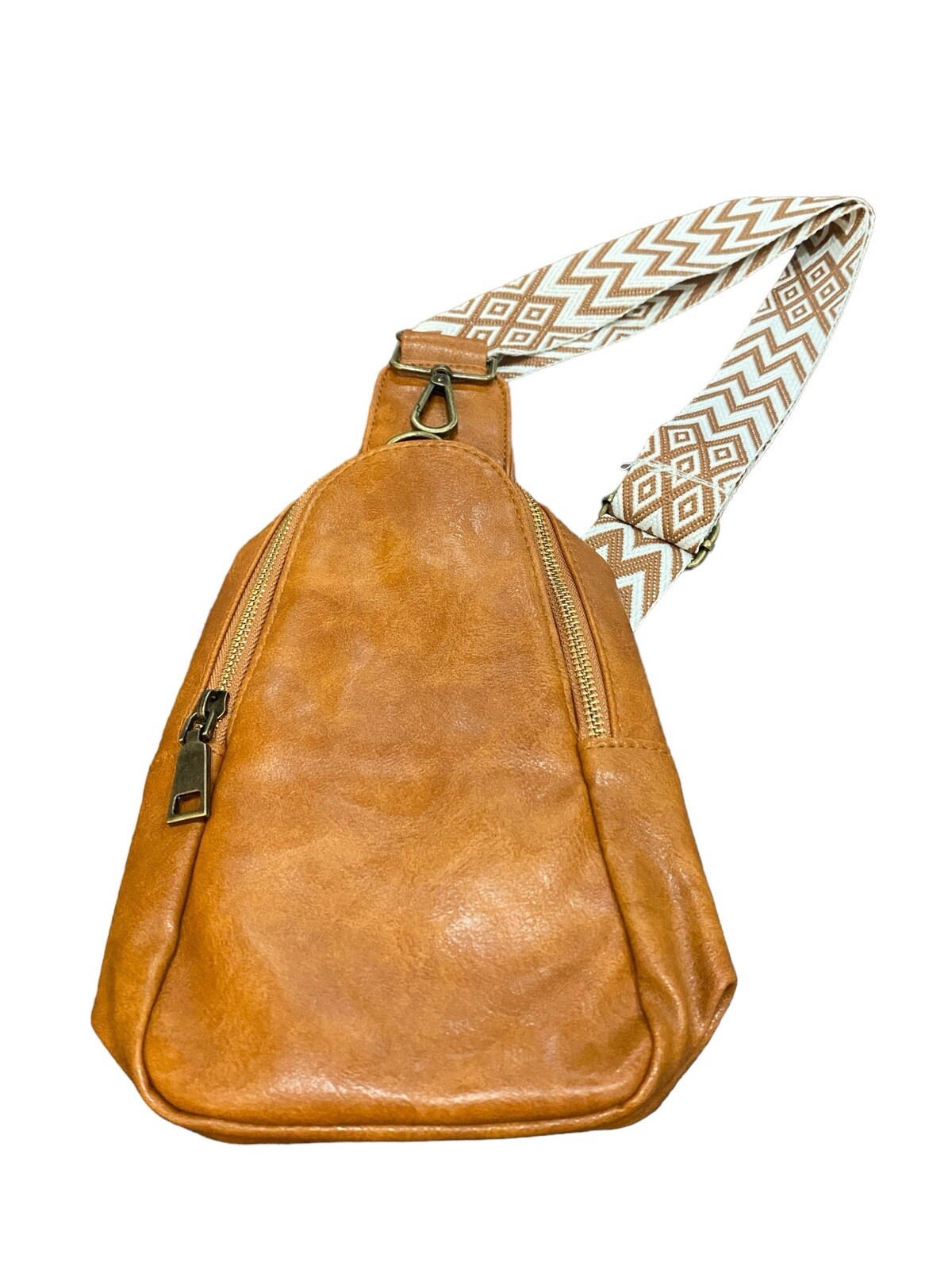 Crossbody Bag Purse Vegan Leather Shoulder Chest Adjust Guitar Strap Haibolan