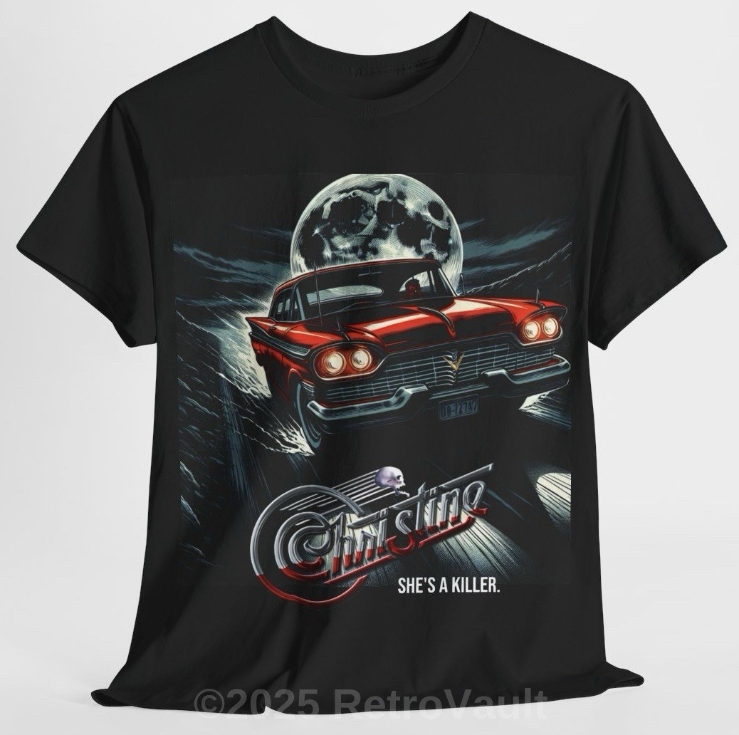 Christine T Shirt – 80’s Stephen King Horror Classic – Plymouth Fury Car Art